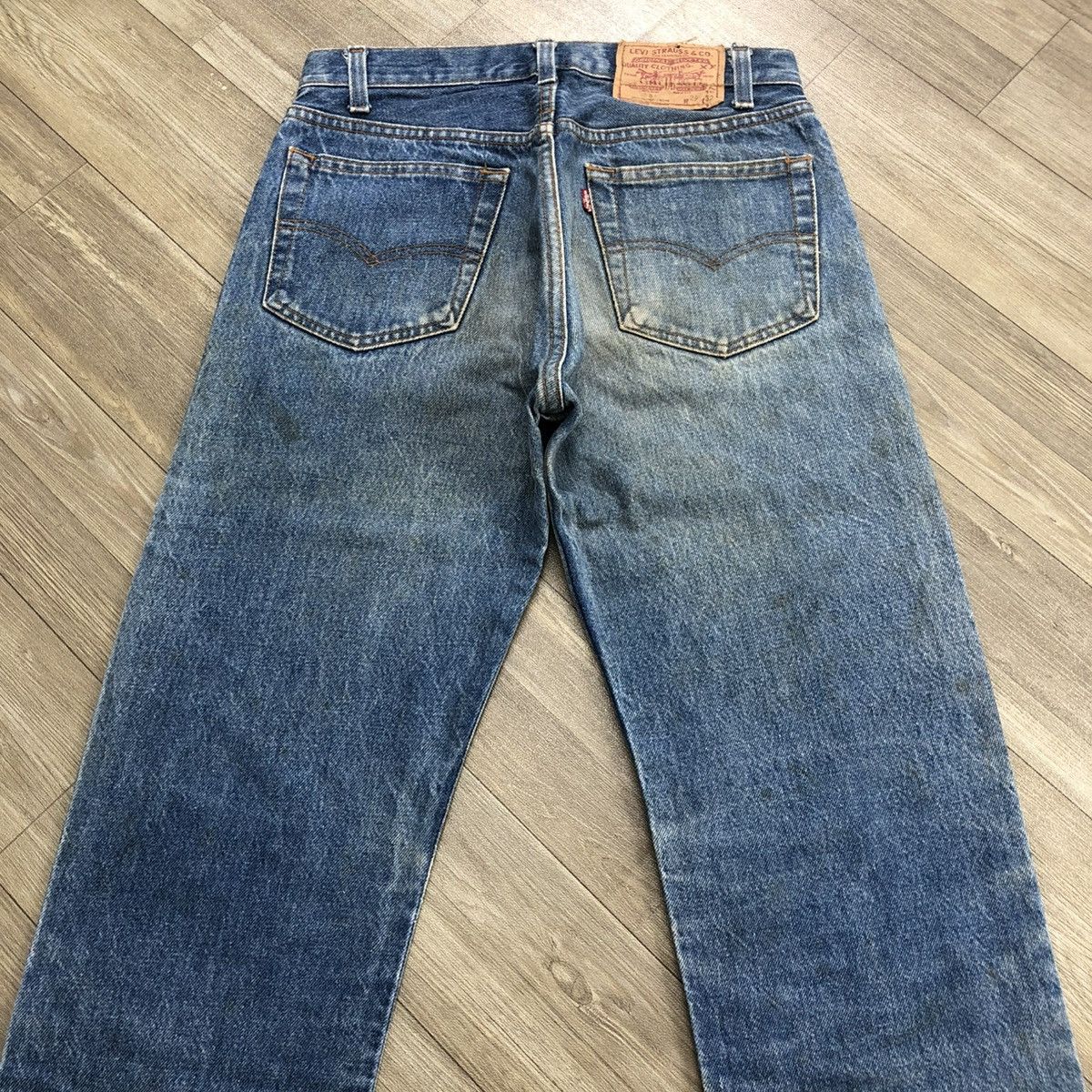 Levi's × Levi's Vintage Clothing 🇺🇸70’s Vintage Levis 501 29x32 Straight Leg Distressed Jeans Size US 29 - 24 Thumbnail