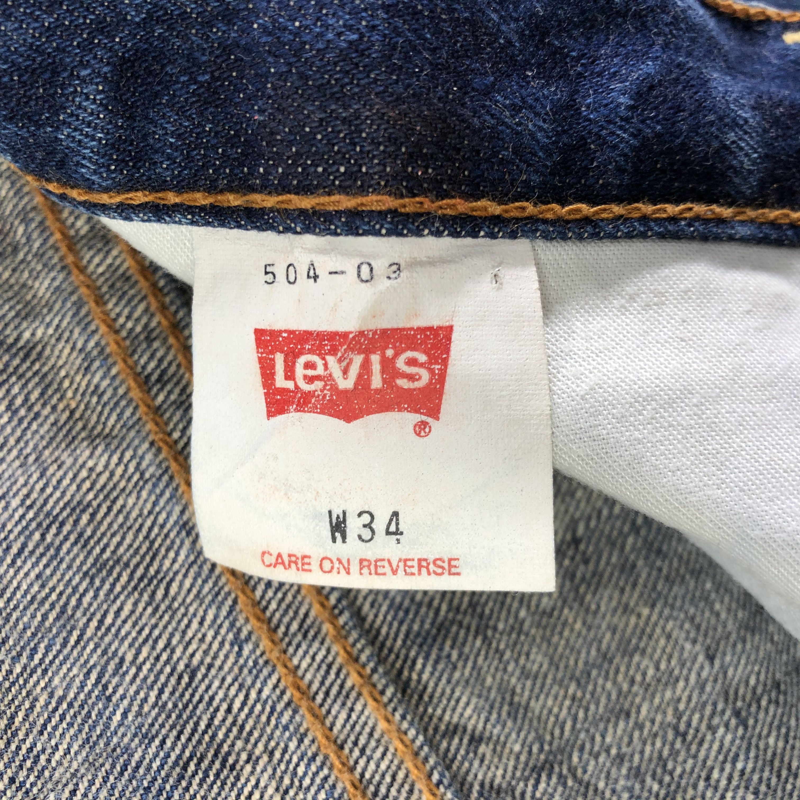 Levi's Vintage 90s Blue Wash Levis 504 Jeans-J2771 Size US 34 / EU 50 - 10 Thumbnail