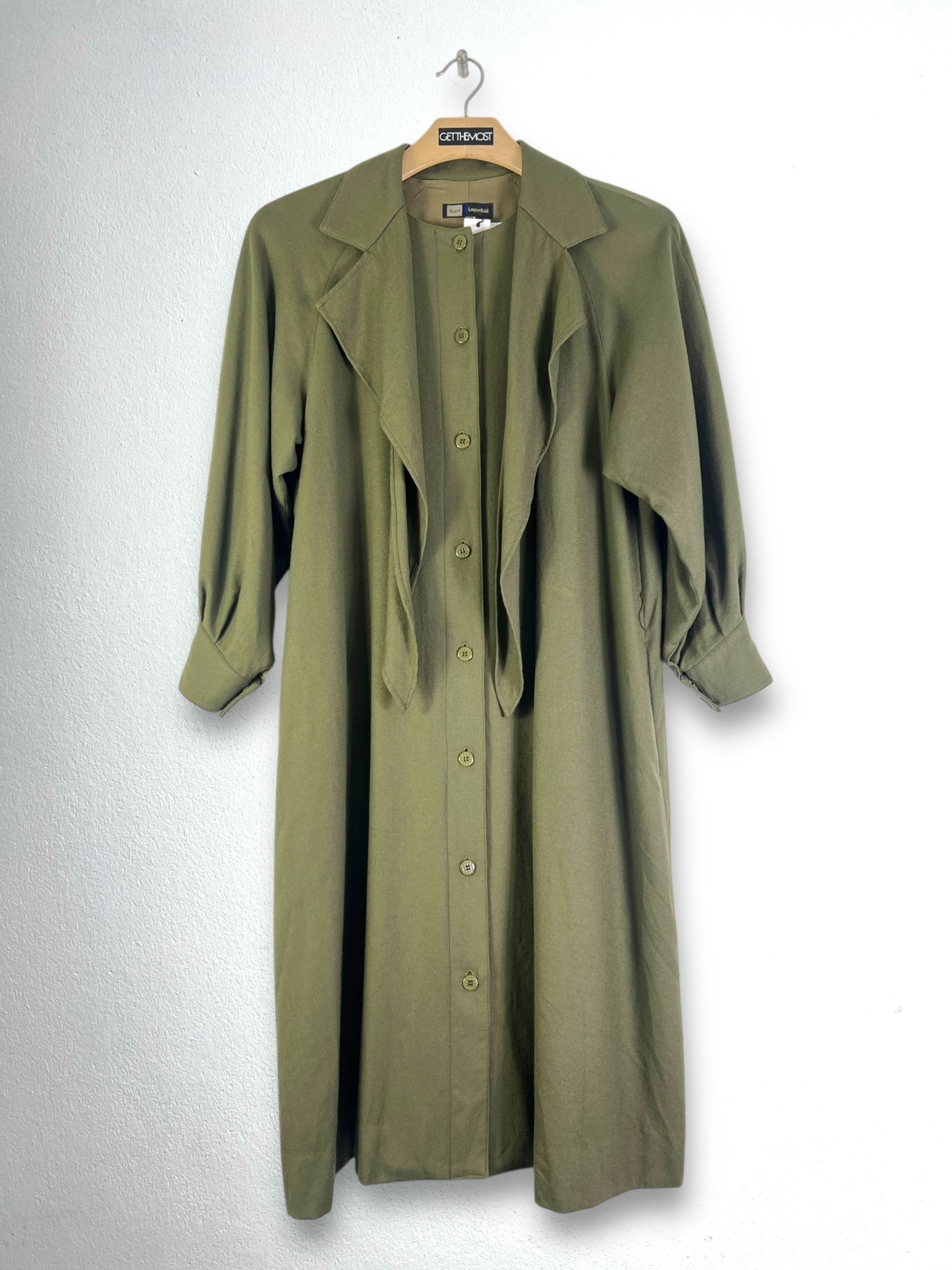 Karl Lagerfeld Vintage Karl Lagerfeld Lined Shirt Dress (9) GTMP213 Size L / US 10 / IT 46 - 1 Thumbnail
