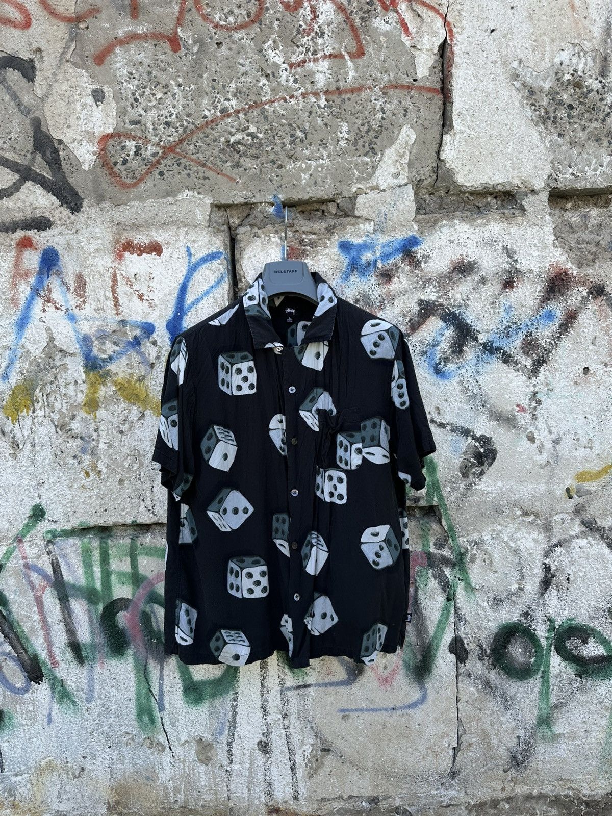 Designer × Japanese Brand × Stussy Stussy DICE PATTERN SHIRT Hawaiian Open Collar Short Sleeve Size US L / EU 52-54 / 3 - 1 Thumbnail