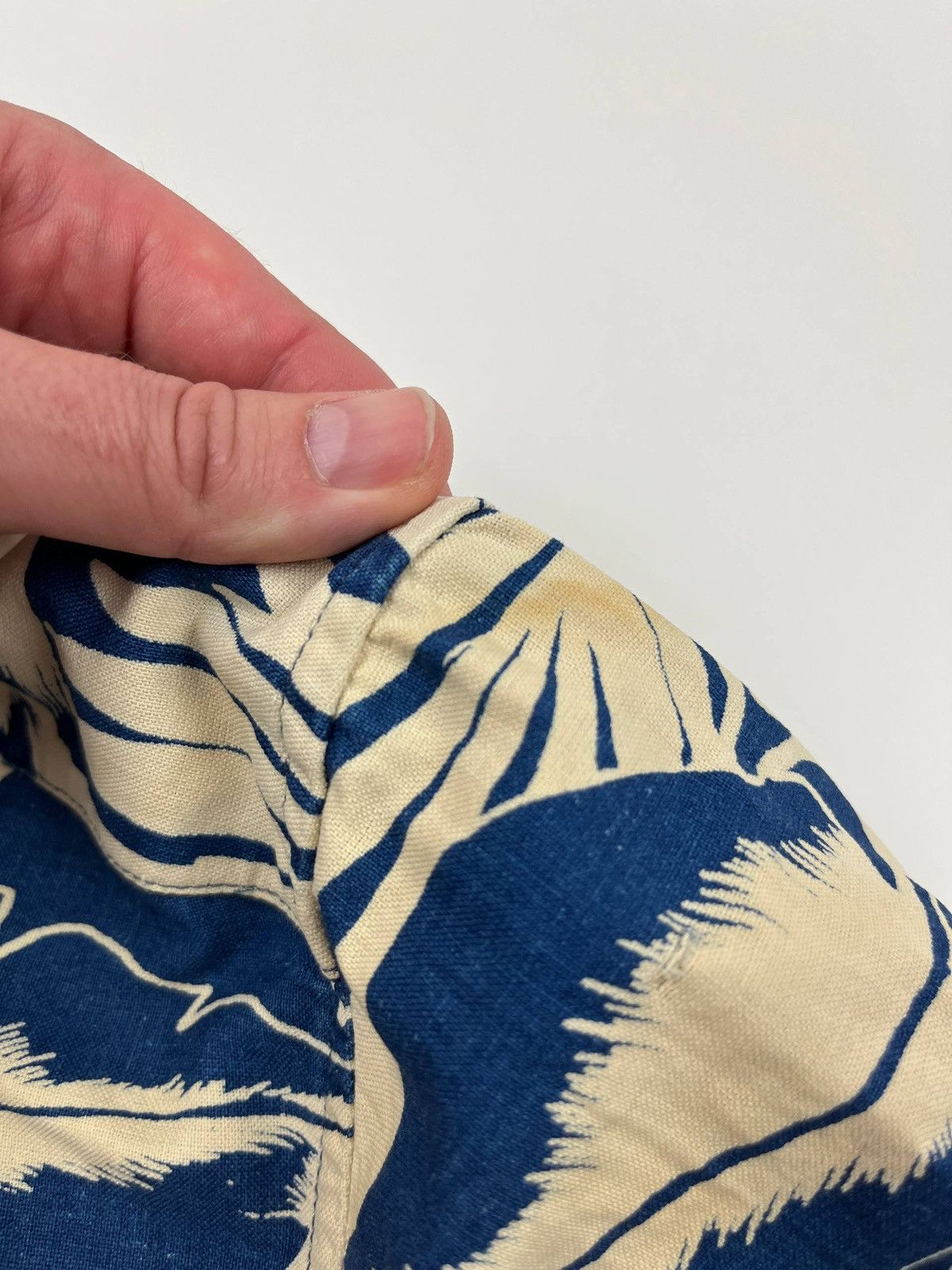 Our Legacy Our Legacy 1980-81 Indigo Tropical Leaf Shirt Size US S / EU 44-46 / 1 - 14 Thumbnail
