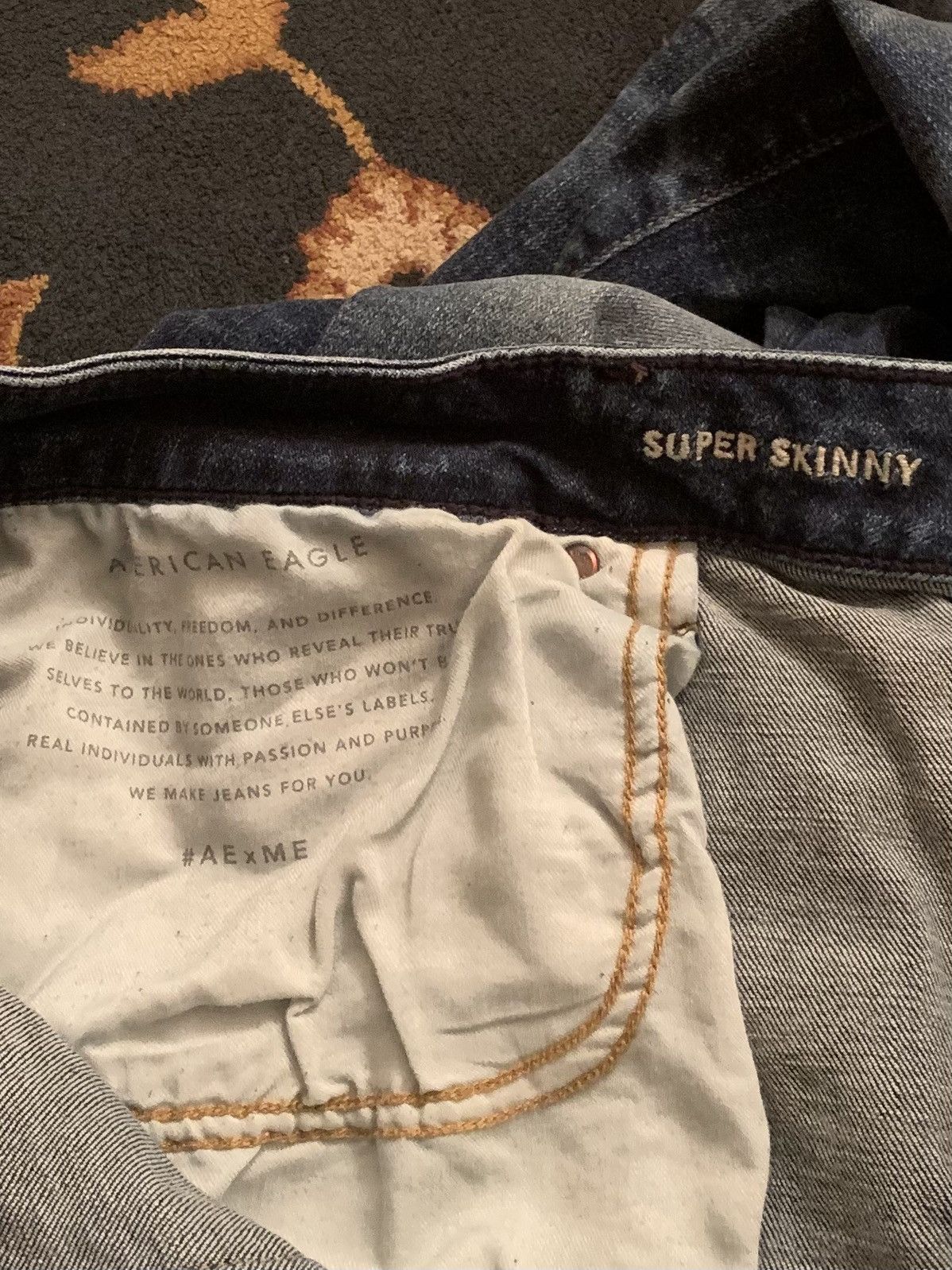 American Eagle Outfitters Vintage Y2K American Eagle Faded Blue Super Skinny Jeans Size US 44 / EU 60 - 5 Thumbnail