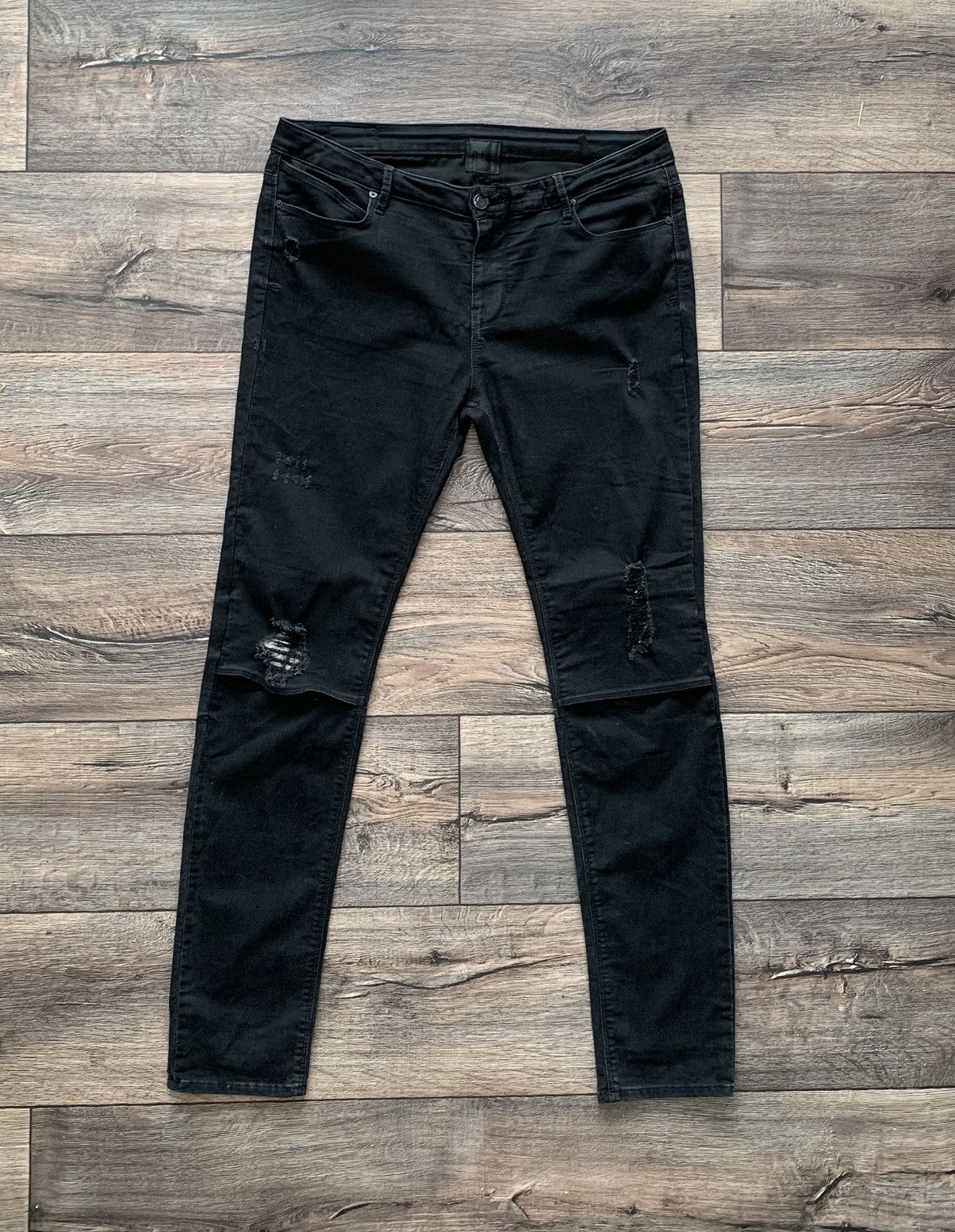 Other Road To Awe R+A Avant Garde Black Skinny Jeans Made in USA Size US 32 / EU 48 - 1 Thumbnail