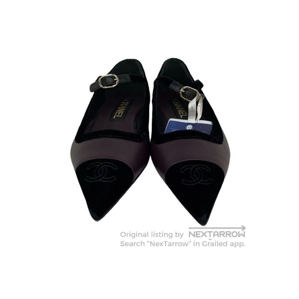 Chanel Chanel Black Pointed-Toe Women's Shoes. Size US 5 / IT 35 - 3 Thumbnail
