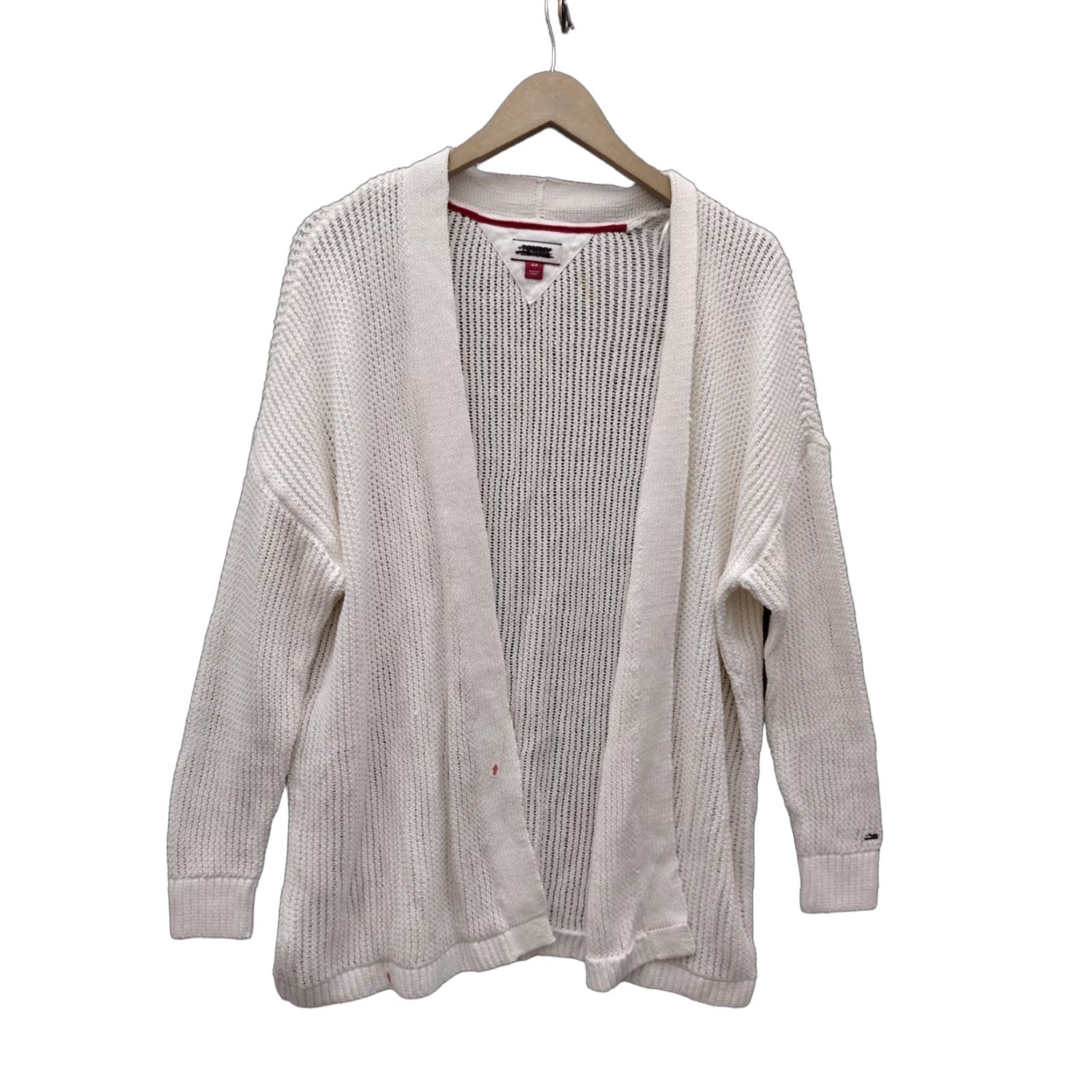 Tommy Hilfiger Tommy Hilfiger Veronica Open-Front Cardigan Ivory Size S Size S / US 4 / IT 40 - 1 Thumbnail