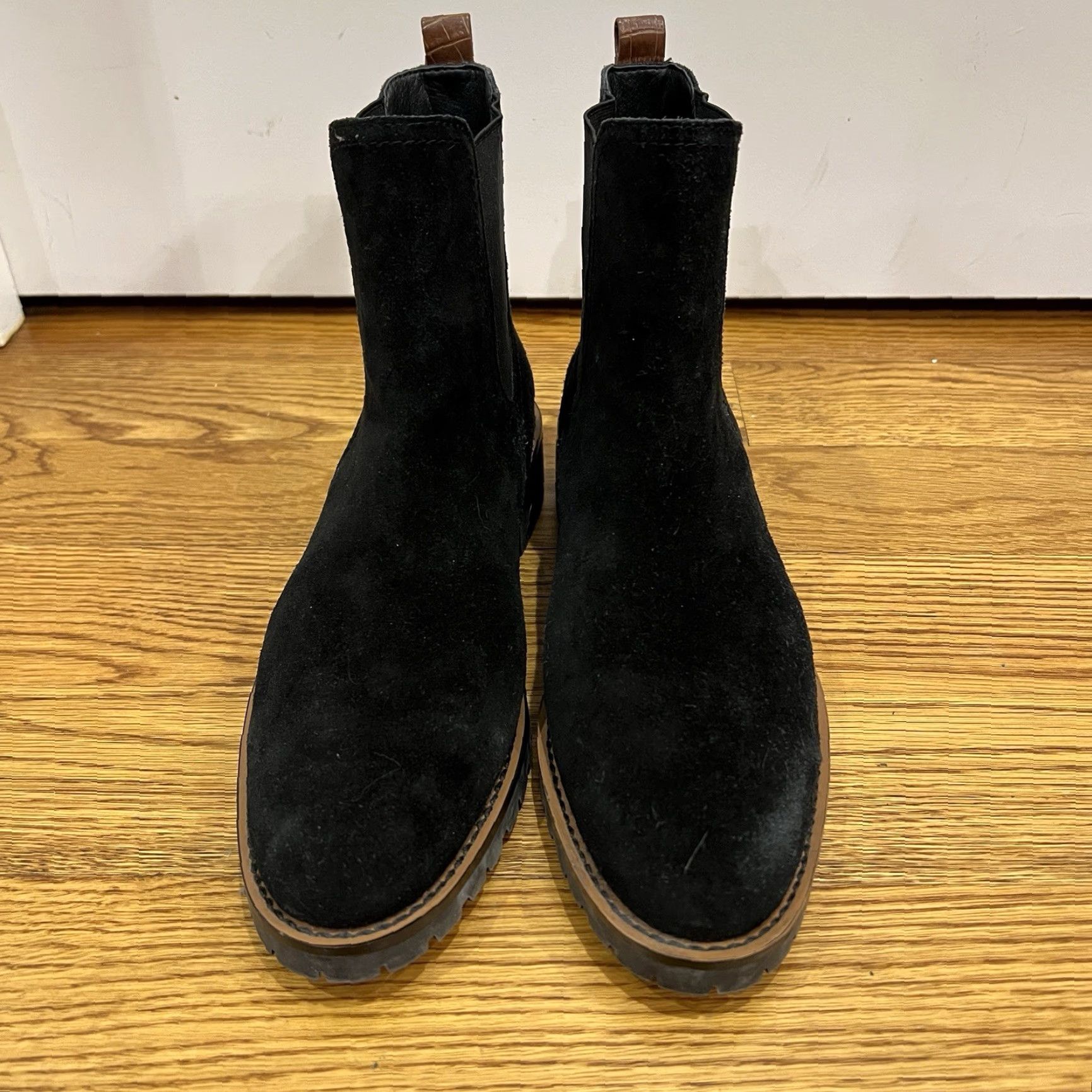 Sam Edelman Sam Edelman Boots Jaclyn Black Leather Suede Pull On Waterproof 9.5 Women Multicolor Leather Upper Exterior Jaclyn Boots Women's Shoes Size US 10 / IT 40 - 3 Thumbnail