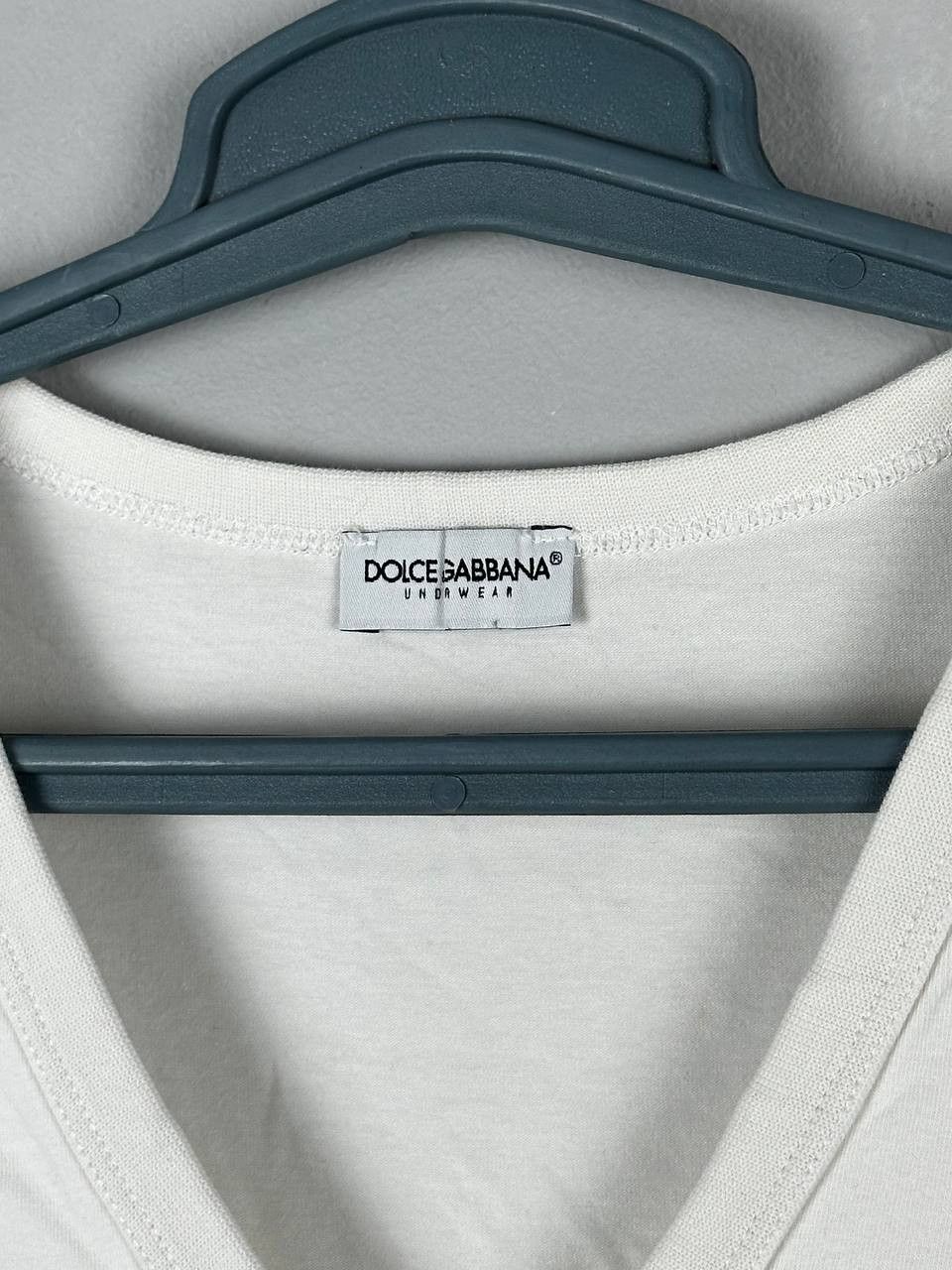 Dolce & Gabbana Dolce & Gabbana V Neck Logo White T-Shirt Size US M / EU 48-50 / 2 - 6 Thumbnail