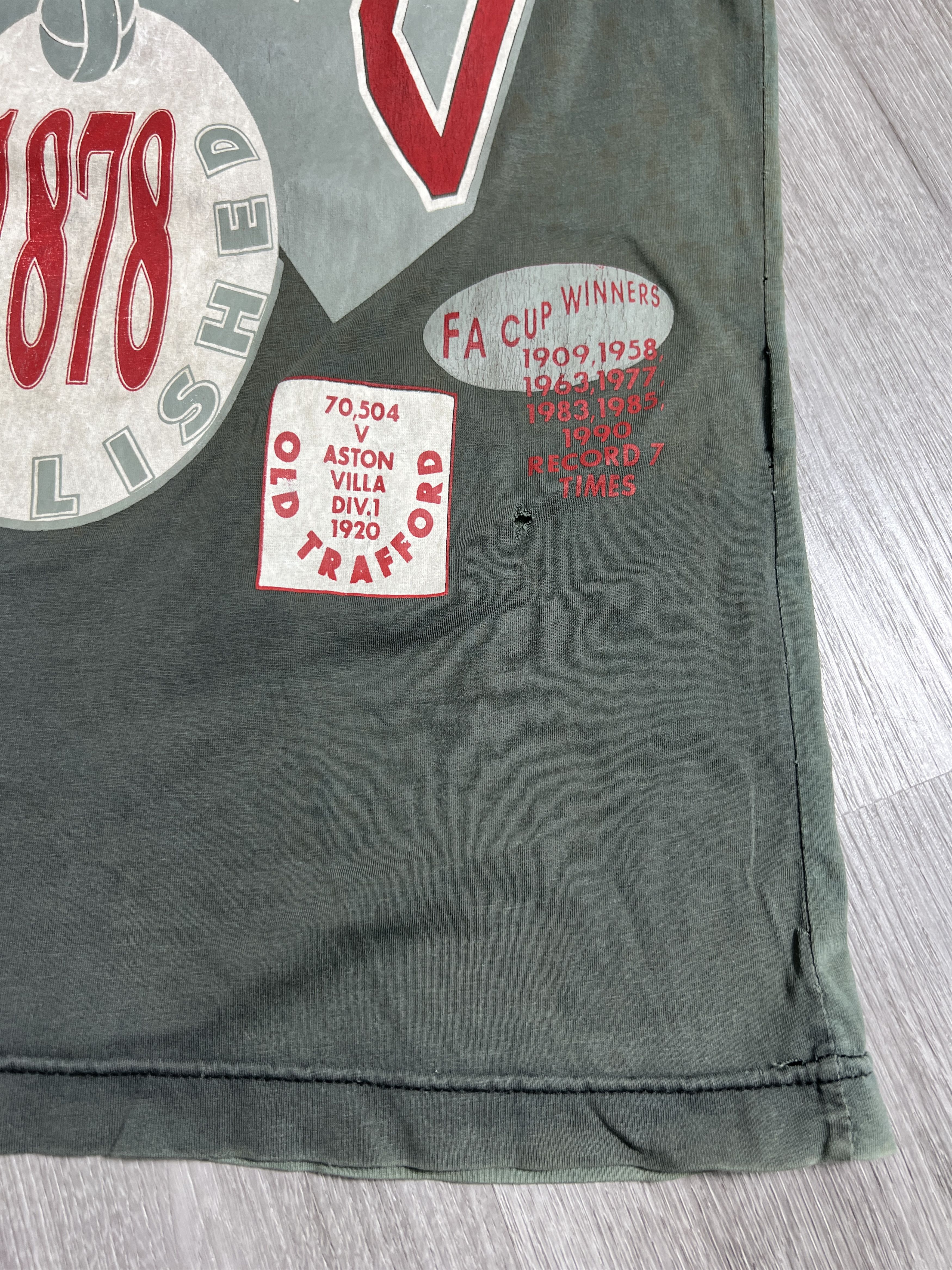 Vintage Vintage 90s Manchester United Fan Made Tee GTME625 Size US L / EU 52-54 / 3 - 7 Thumbnail