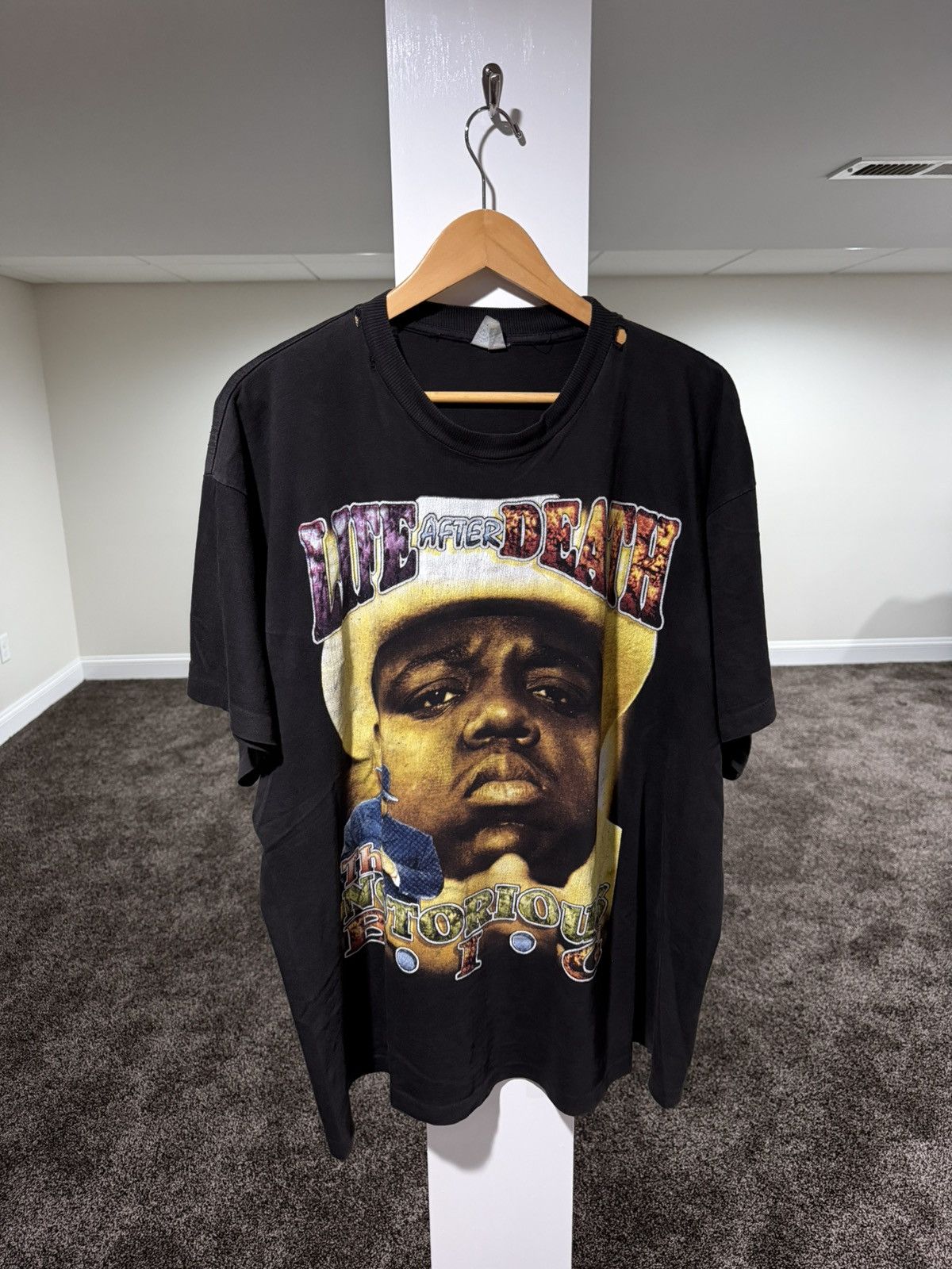 Vintage Vintage Biggie Smalls Notorious BIG Life After Death Rap Tee Size US XXL / EU 58 / 5 - 1 Thumbnail