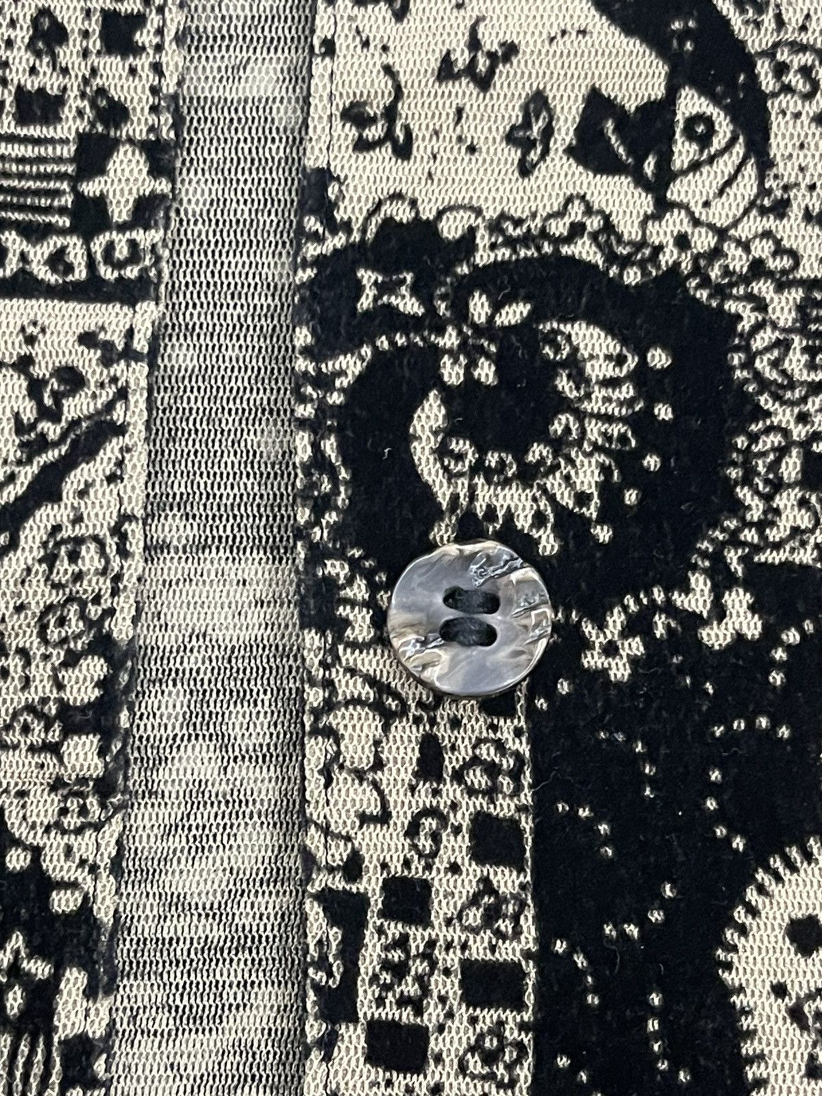 Vintage Vintage Japanese Mesh Flocked Paisley Jacket - Made in Japan Size US XL / EU 56 / 4 - 17 Thumbnail