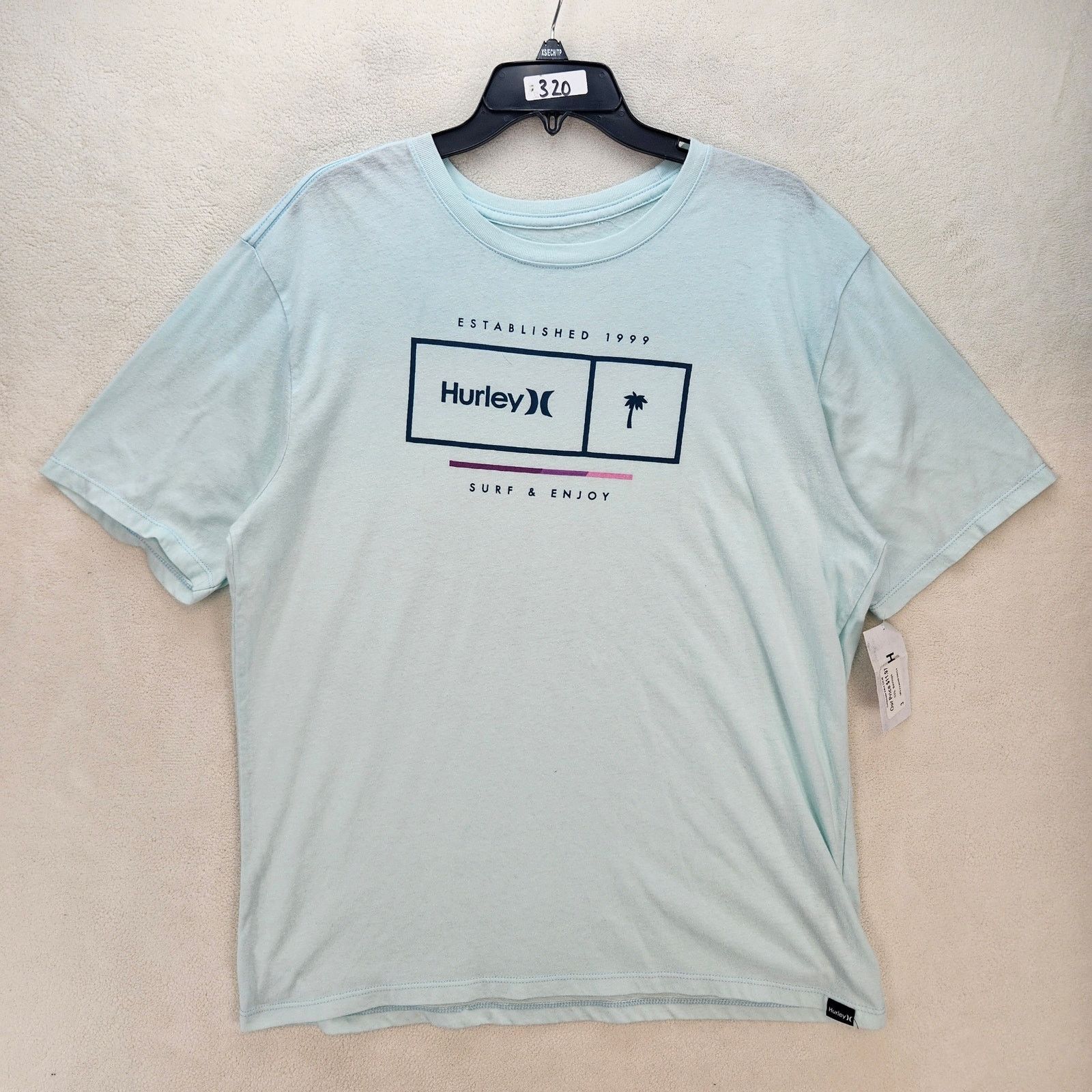 Hurley HURLEY MEN'S LARGE EVERYDAY WASH POP BARS LIGHT BLUE SS TEE Size US L / EU 52-54 / 3 - 1 Thumbnail