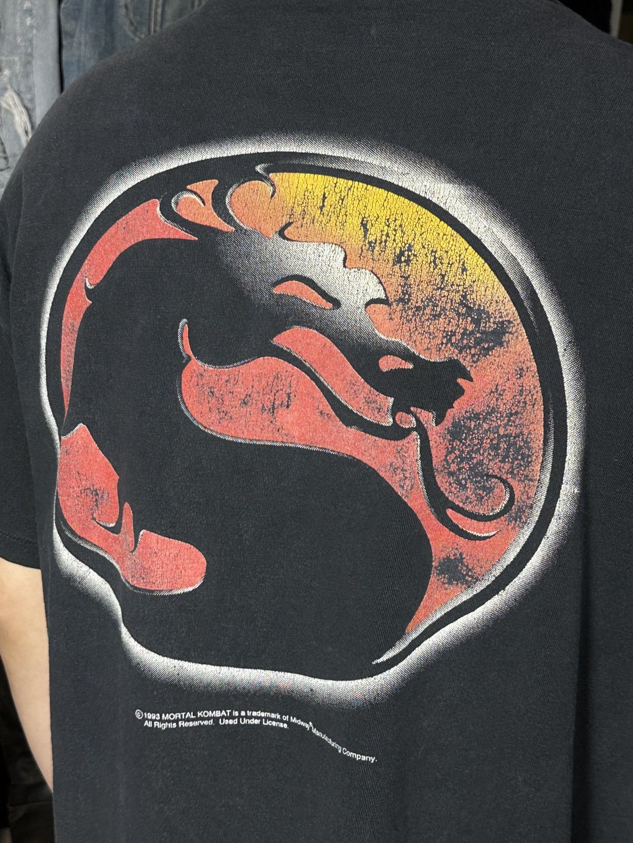 Vintage 1993 OG Mortal Kombat T Shirts Gaming t shirt single stitch Size US XL / EU 56 / 4 - 14 Thumbnail