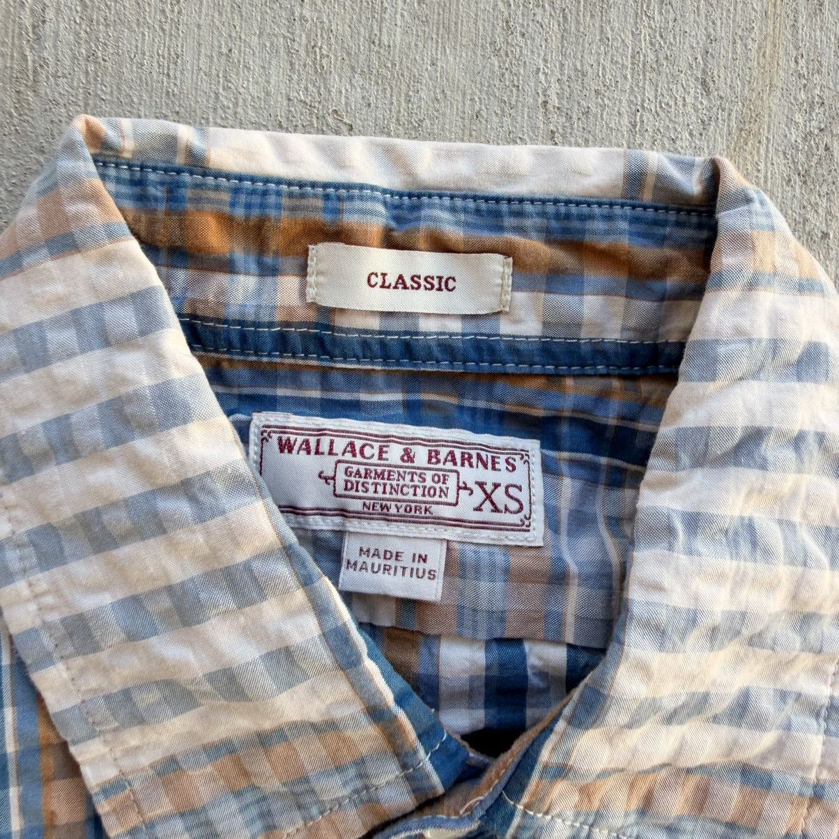 Wallace & Barnes Wallace & Barnes Button Shirt Seersucker Size XS Classic Size US XS / EU 42 / 0 - 3 Thumbnail