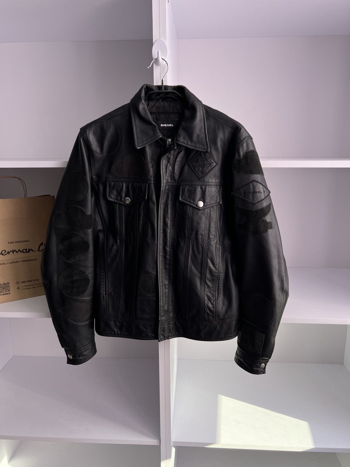 Designer × Diesel × Vintage Vintage Diesel Black Leather Jacket Wild Spirit Biker Size US L / EU 52-54 / 3 - 4 Thumbnail
