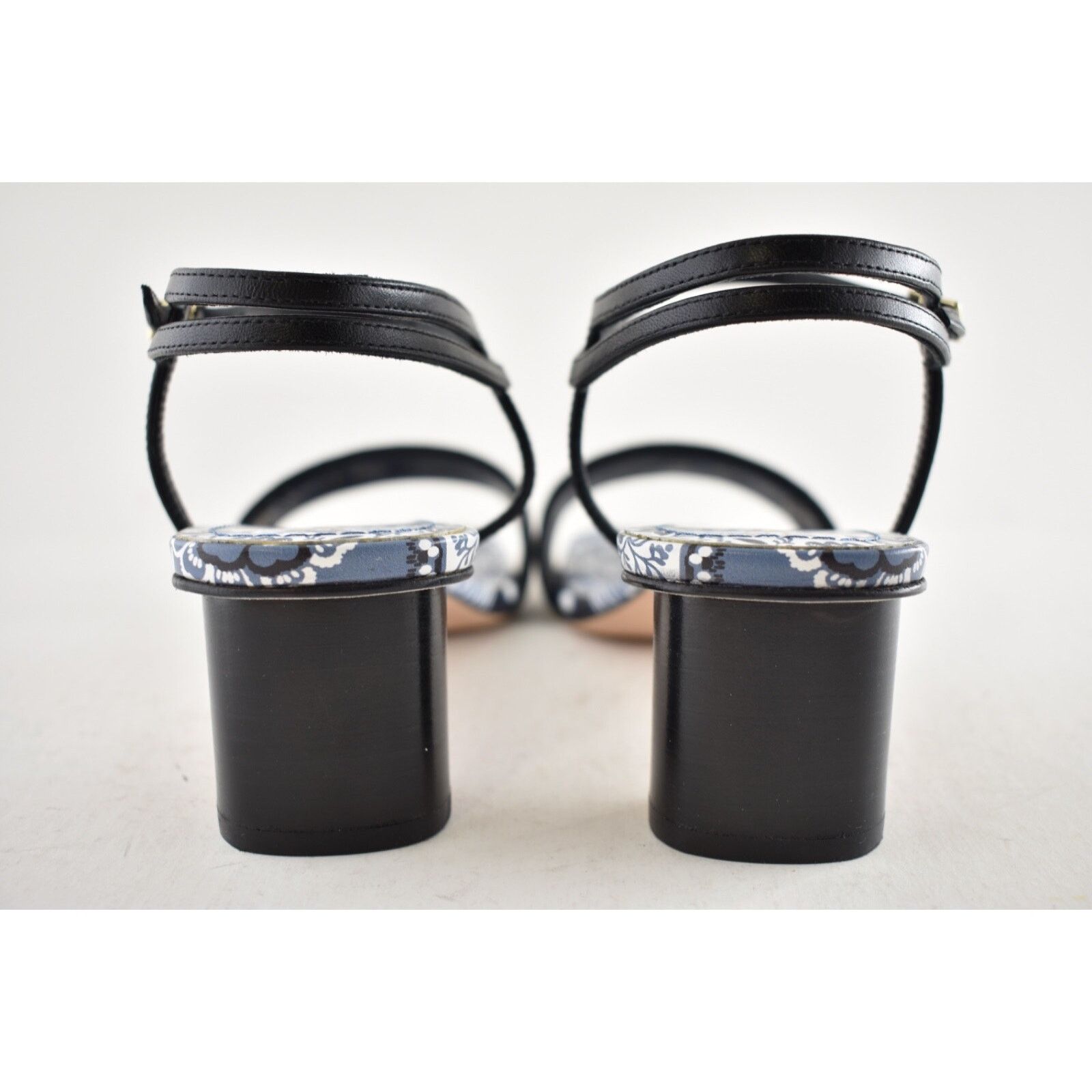 Dior Dior Bandana Embroidered Black Blue Dway Heeled Sandal Size US 10 / IT 40 - 12 Thumbnail