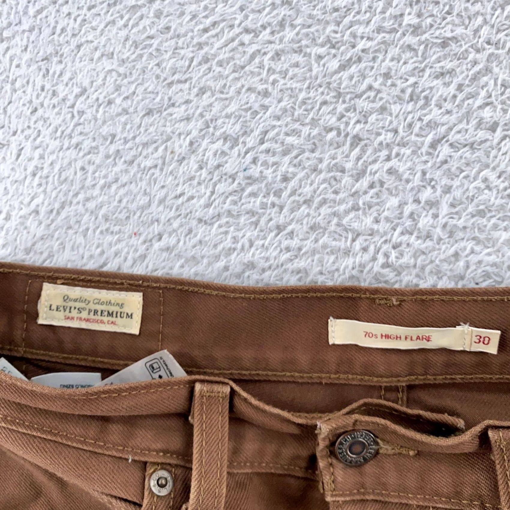 Levi's Levi's 70s High Rise Flare Jeans Womens Brown Denim Corduroy Pocket 30x28 Size 30" / US 8 / IT 44 - 6 Thumbnail