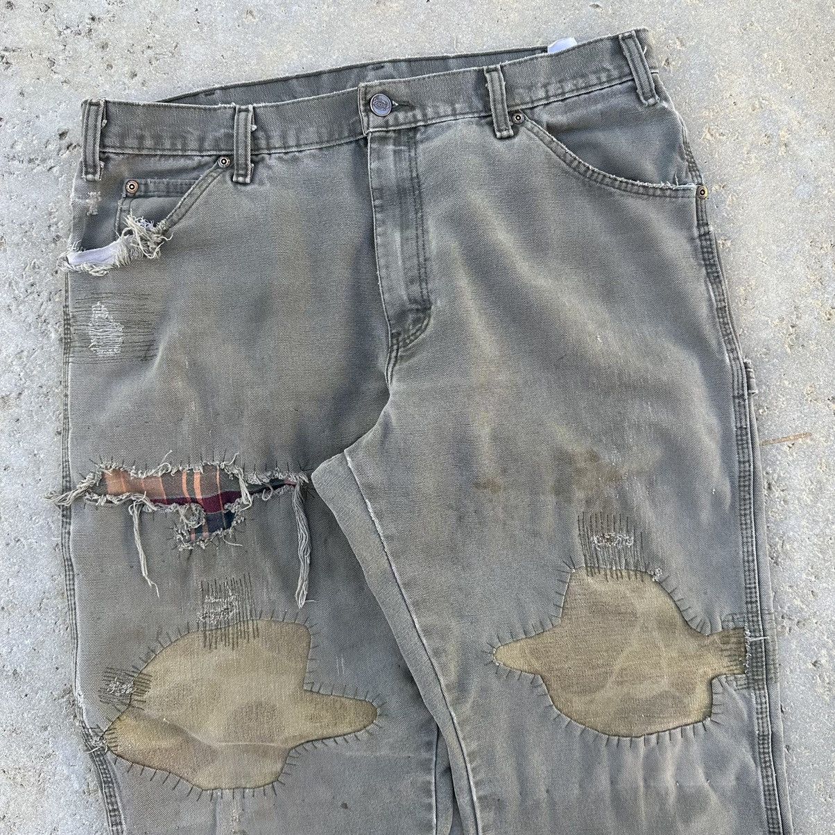 Dickies VTG 2000’s Dickies Repaired Patchwork Carpenter Work Pants Size US 34 / EU 50 - 3 Thumbnail