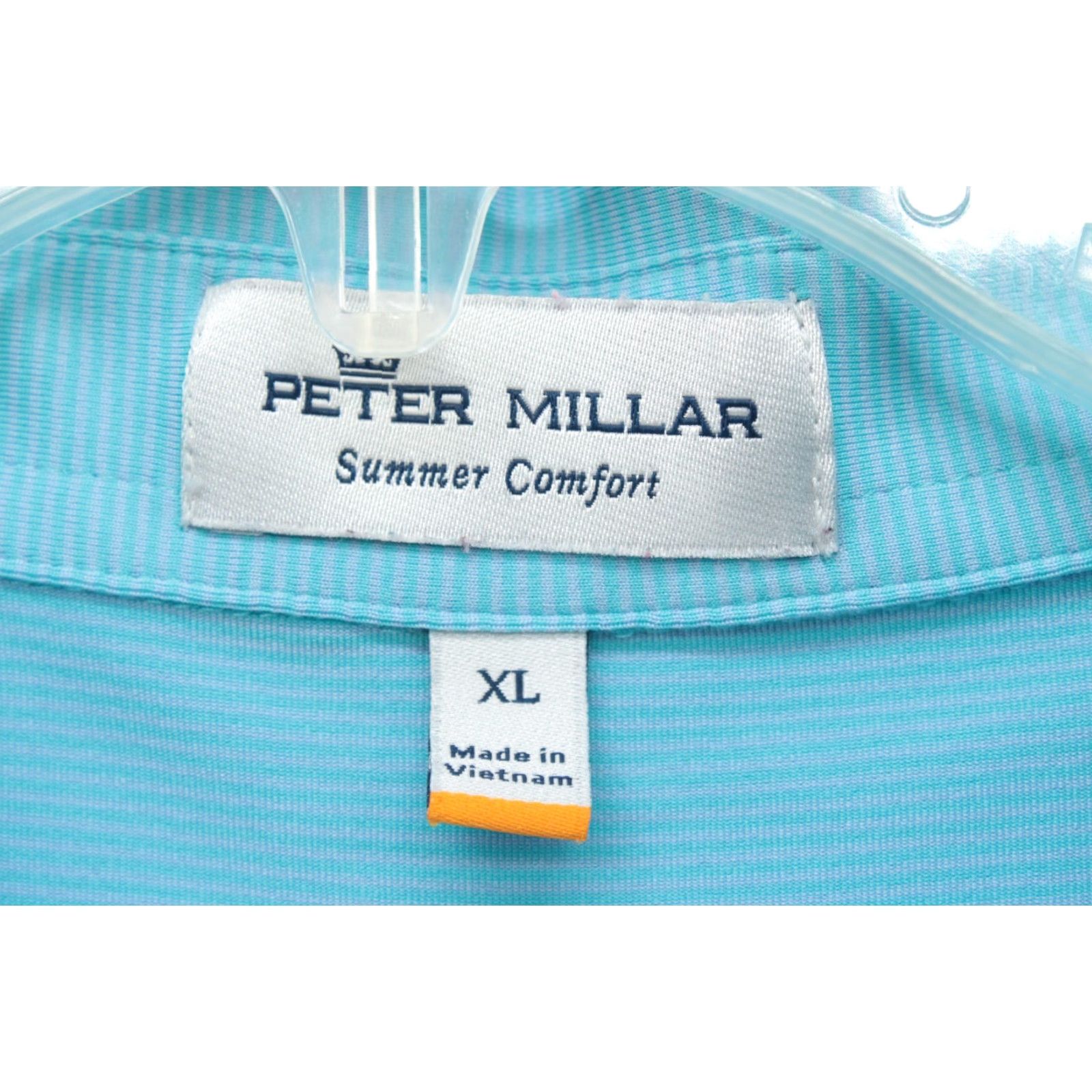 Peter Millar Peter Millar Jubilee Shirt Summer Comfort Mens XL Blue Performance Golf Striped Size US XL / EU 56 / 4 - 4 Thumbnail