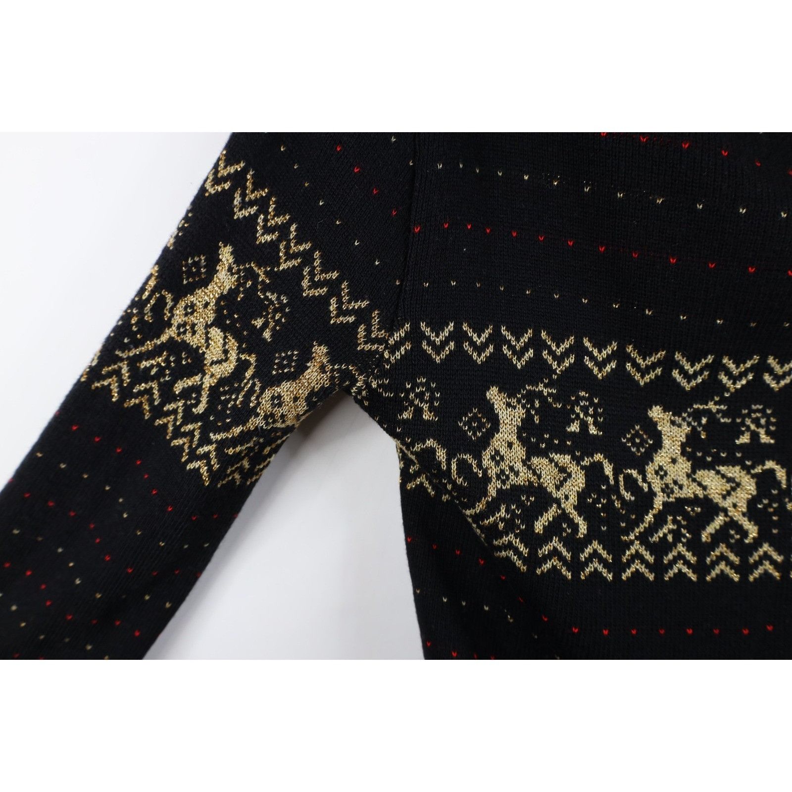Vintage Vintage 70s Streetwear Fair Isle Christmas Reindeer Sweater Size M / US 6-8 / IT 42-44 - 8 Thumbnail