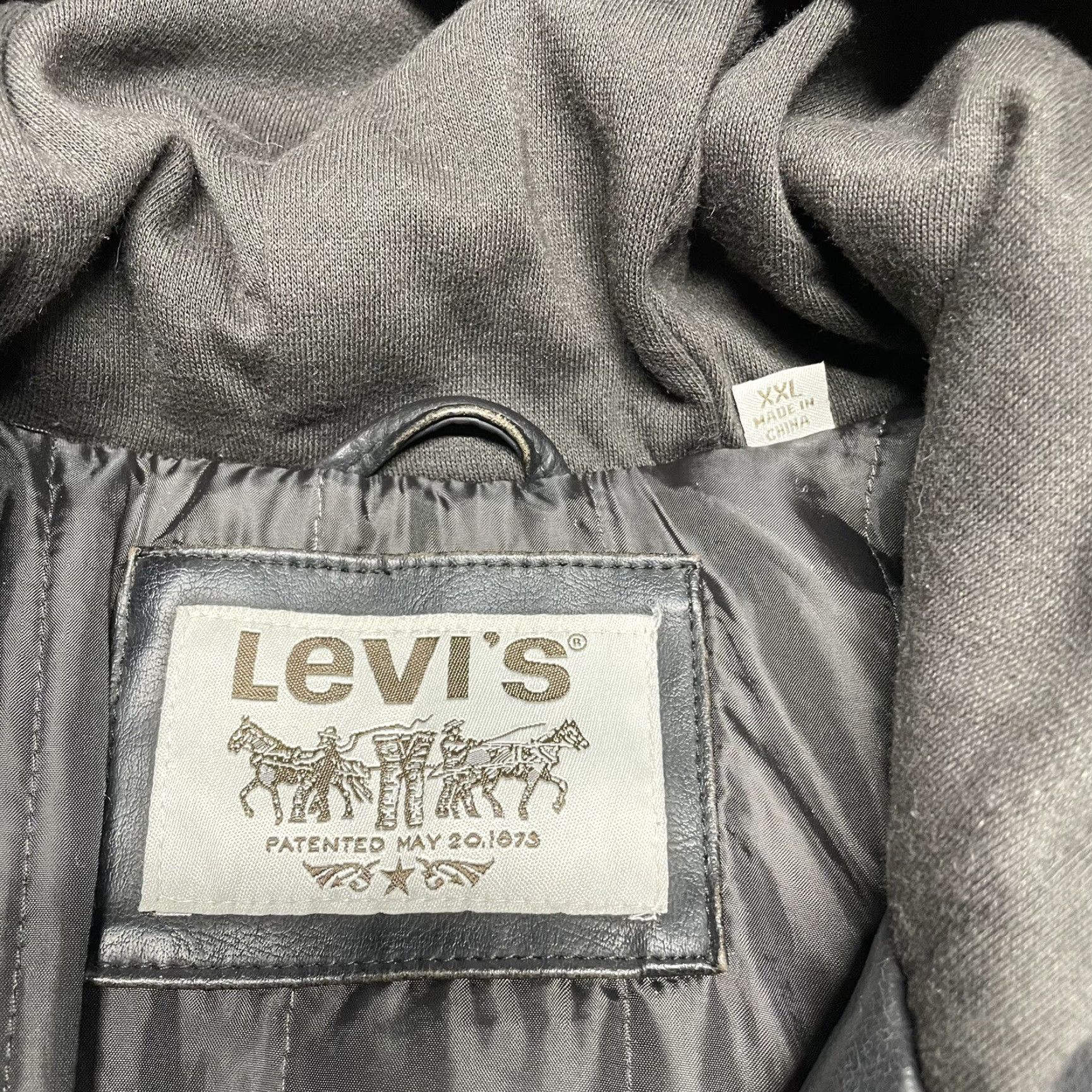 Levi's Levi's Jacket Mens 2xl Black Faux Leather Hooded Jacket Size US XXL / EU 58 / 5 - 2 Thumbnail