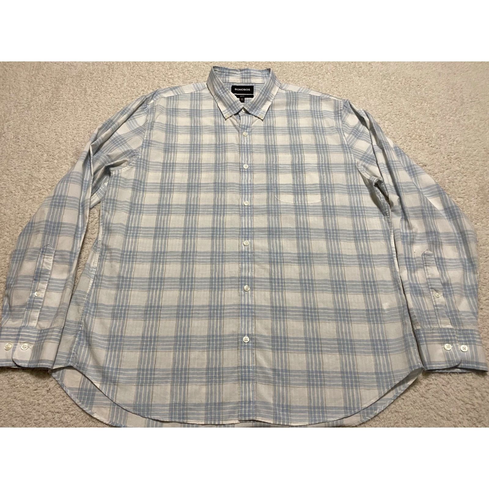 Bonobos Bonobos Button-Up Shirt Mens 2XL Slim Fit Long Sleeve Plaid Cotton Multicolor Size US XXL / EU 58 / 5 - 3 Thumbnail