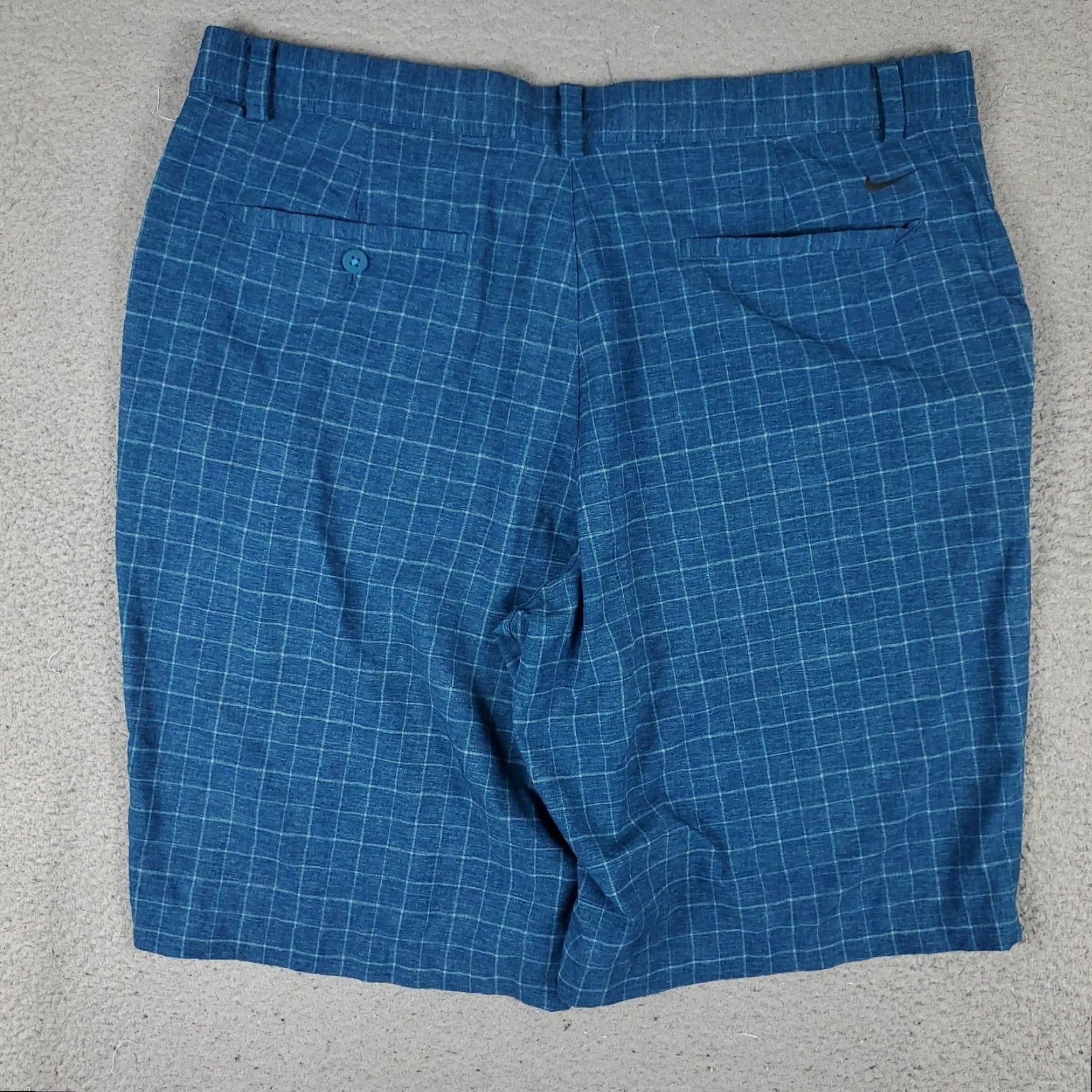 Nike Nike Shorts Mens 38 Blue Check Dri Fit Golf Casual Flat Front Chino Size US 38 / EU 54 - 7 Thumbnail