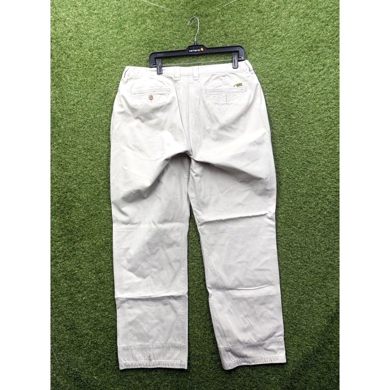 Mountain Khakis VINTAGE Mountain Khakis Chino Pants Mens 42x34 Canvas Beige Cotton Polyester Flat Front 34" Inseam Classic Fit Big & Tall Mens Pants Size US 42 / EU 58 - 2 Thumbnail
