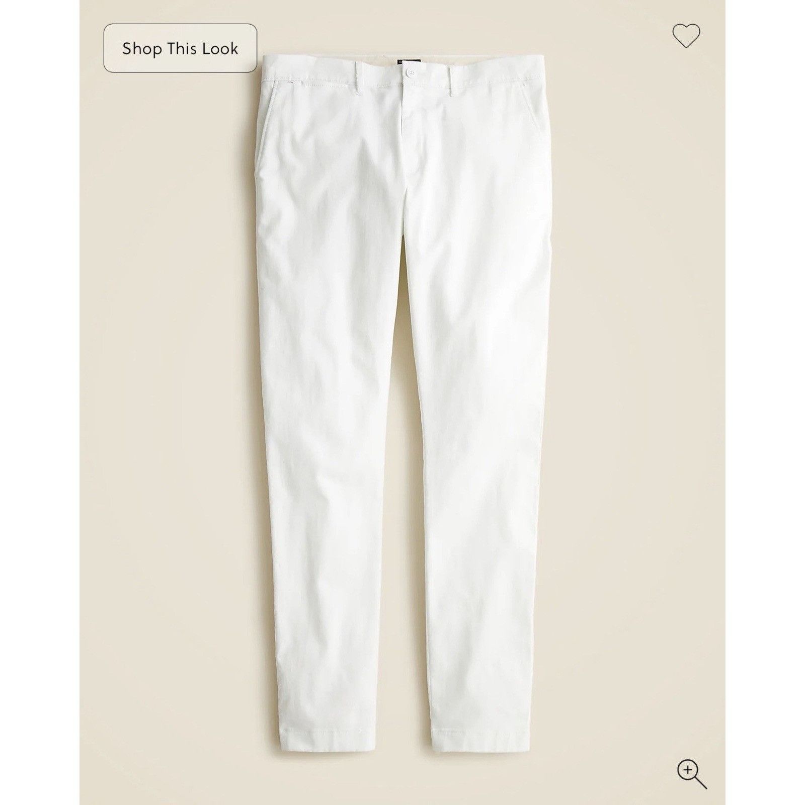 J.Crew J.Crew Mens 484 Slim-fit Stretch Chino White Pant 28/32 Size US 28 / EU 44 - 12 Thumbnail