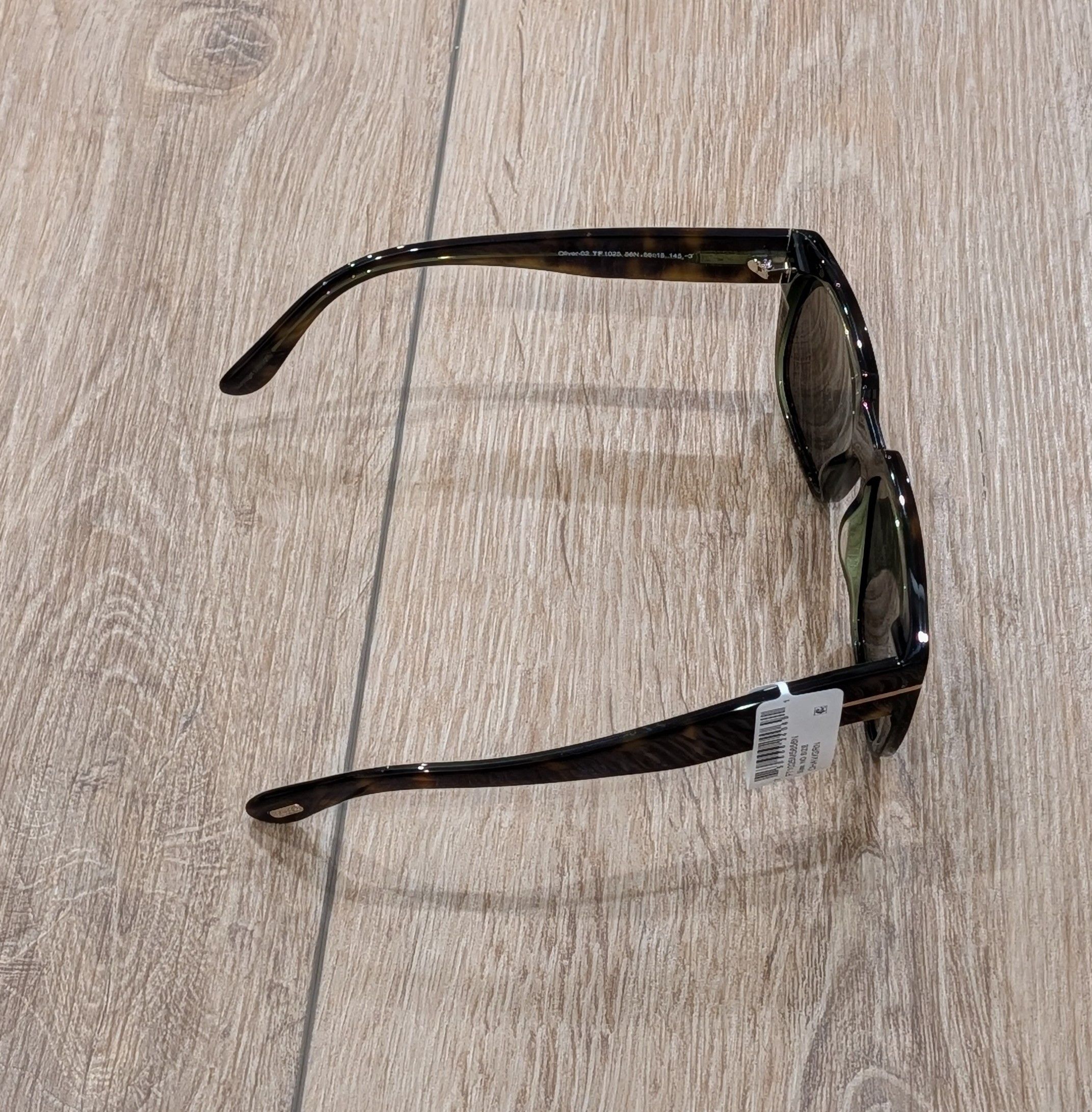 Tom Ford TOM FORD 56mm Square Sunglasses Havana Green Size ONE SIZE - 3 Thumbnail