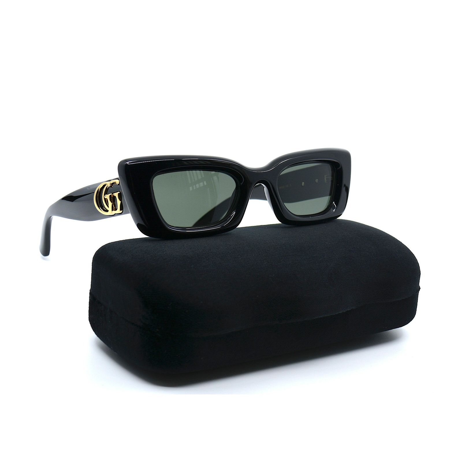 Gucci NEW Gucci GG1827S 001 Black Frame Grey Authentic Sunglasses Size ONE SIZE - 4 Thumbnail