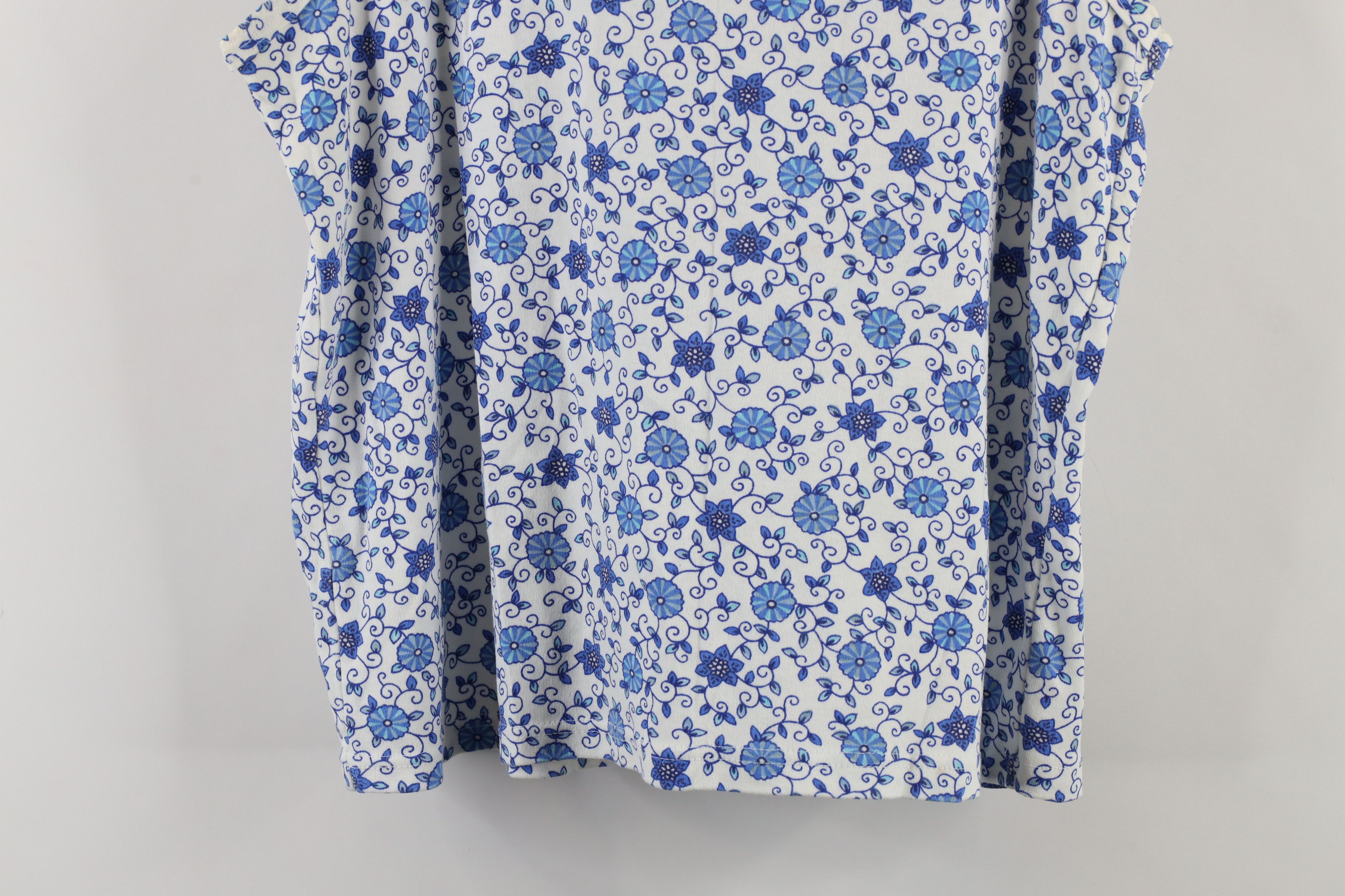 Vintage Vintage 90s Y2K Babydoll Floral Knit Tank Top T-Shirt USA Size L / US 10 / IT 46 - 11 Thumbnail