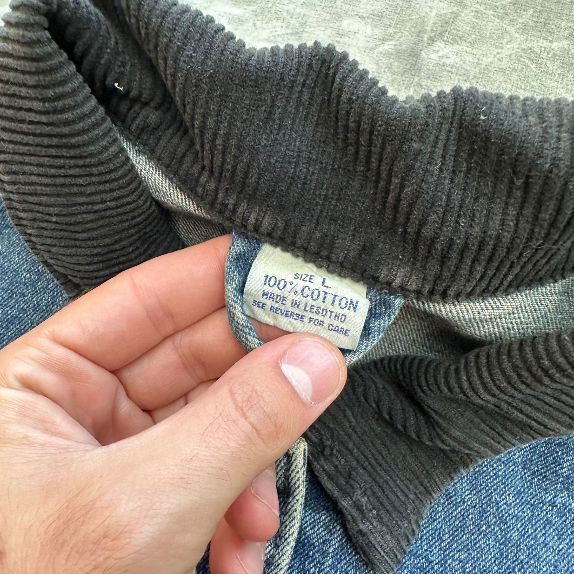 Vintage Vintage 90s Invisible Denim Corduroy Jacket Size US L / EU 52-54 / 3 - 4 Thumbnail