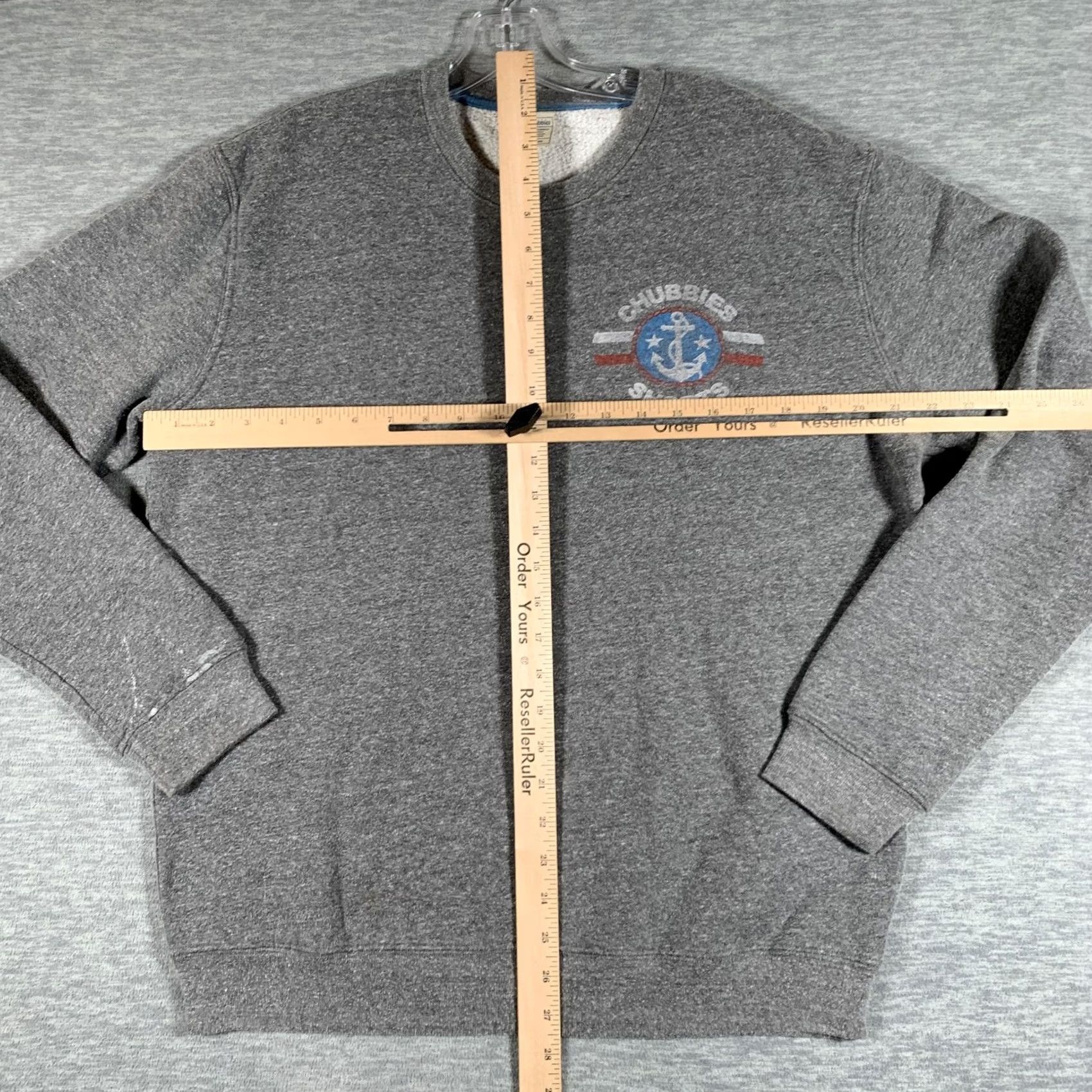 Chubbies Chubbies Sweatshirt Mens Medium Gray Anchor Logo Fleece Crewneck Pullover USA Size US M / EU 48-50 / 2 - 7 Thumbnail