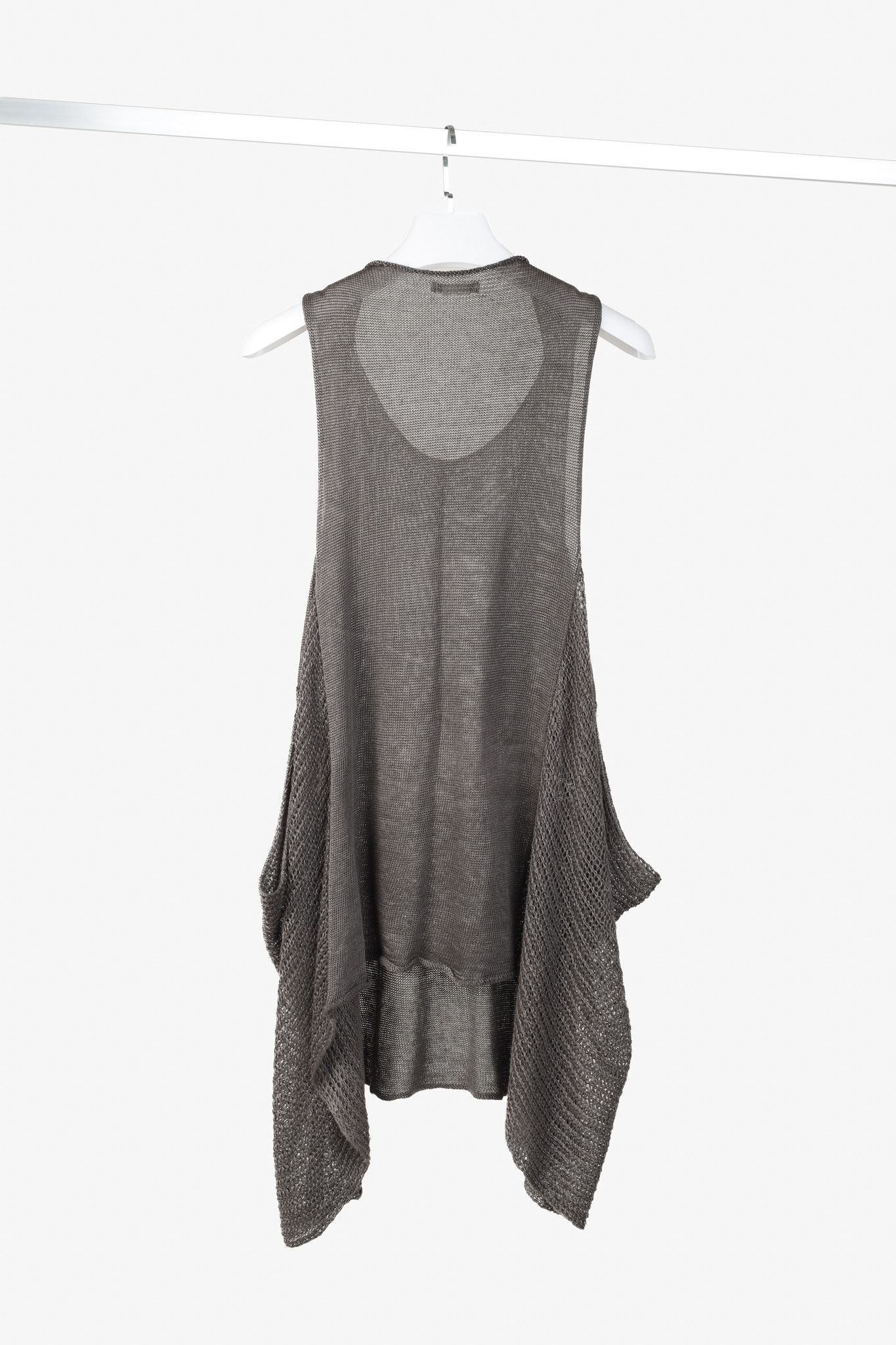 Sarah Pacini Sarah Pacini Brown Knit Sleeveless Oversized Tunic Size S / US 4 / IT 40 - 2 Thumbnail
