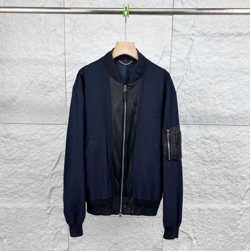 Louis Vuitton Louis Vuitton Navy Cotton Men's Jacket 0089 Size US M / EU 48-50 / 2 - 1 Thumbnail