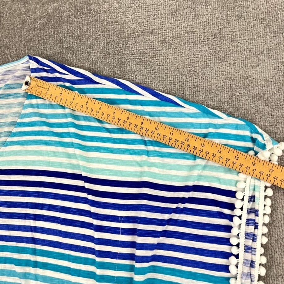 Lilly Pulitzer VINTAGE Lilly Pulitzer Blouse Shirt Top Womens XL Striped Blue Pom Pom Casual, Travel, Workwear Size XL / US 12-14 / IT 48-50 - 6 Thumbnail