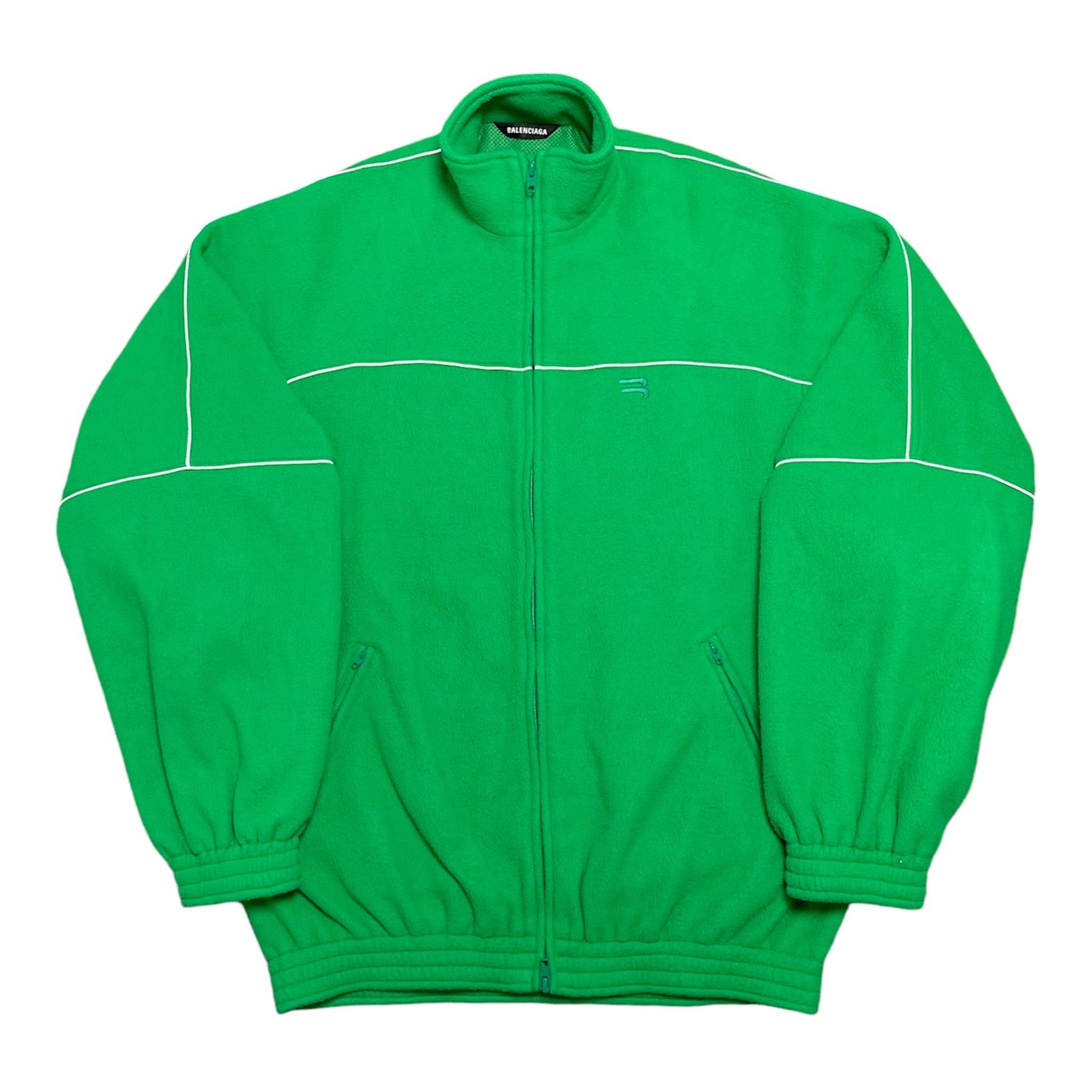 Balenciaga Piped Fleece Track Jacket Green Size US S / EU 44-46 / 1 - 1 Thumbnail