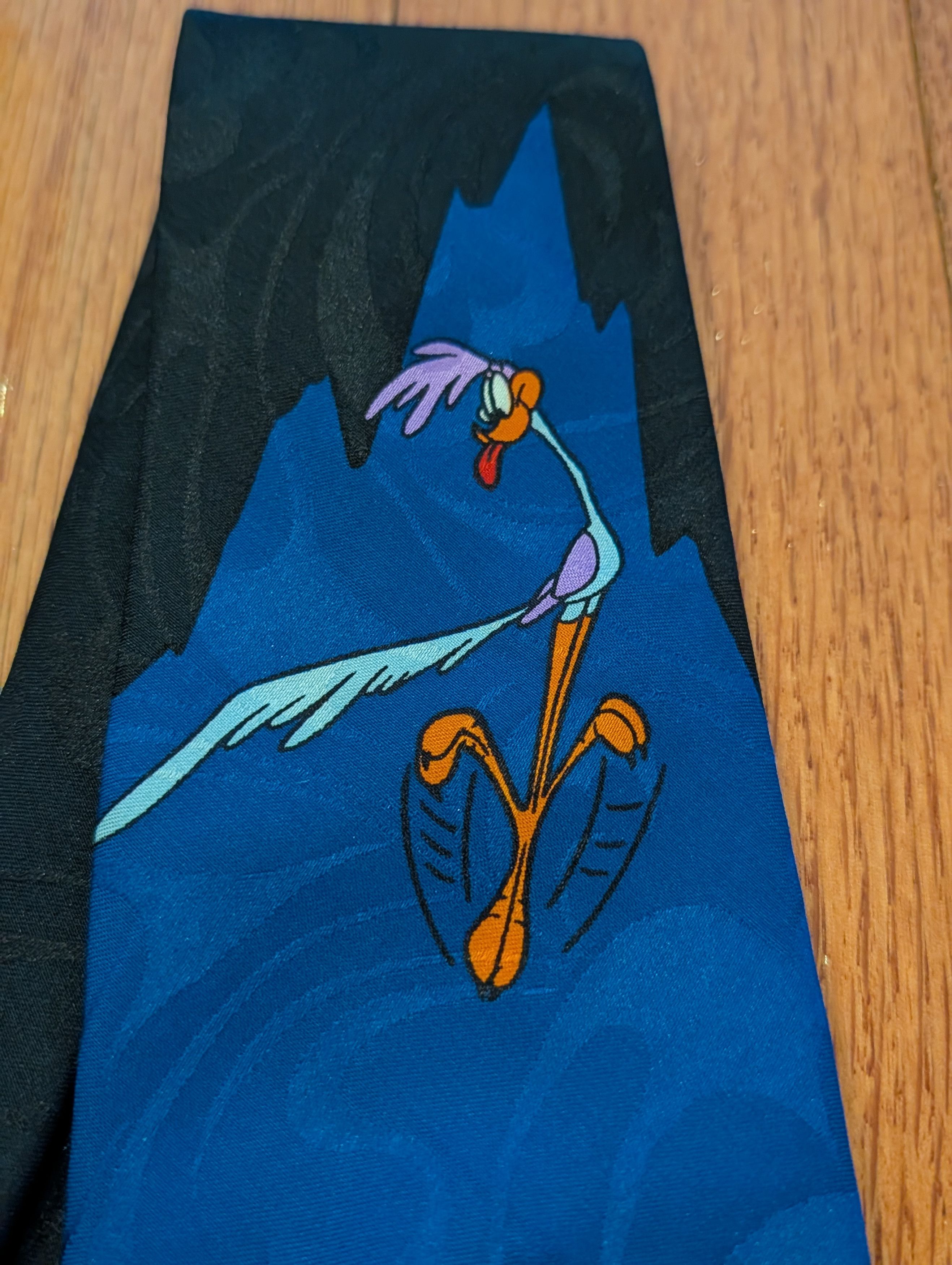 Cartoon Network Looney Tunes Wile E Coyote Road Runner Tie Made USA 1994 VTG Size ONE SIZE - 3 Thumbnail