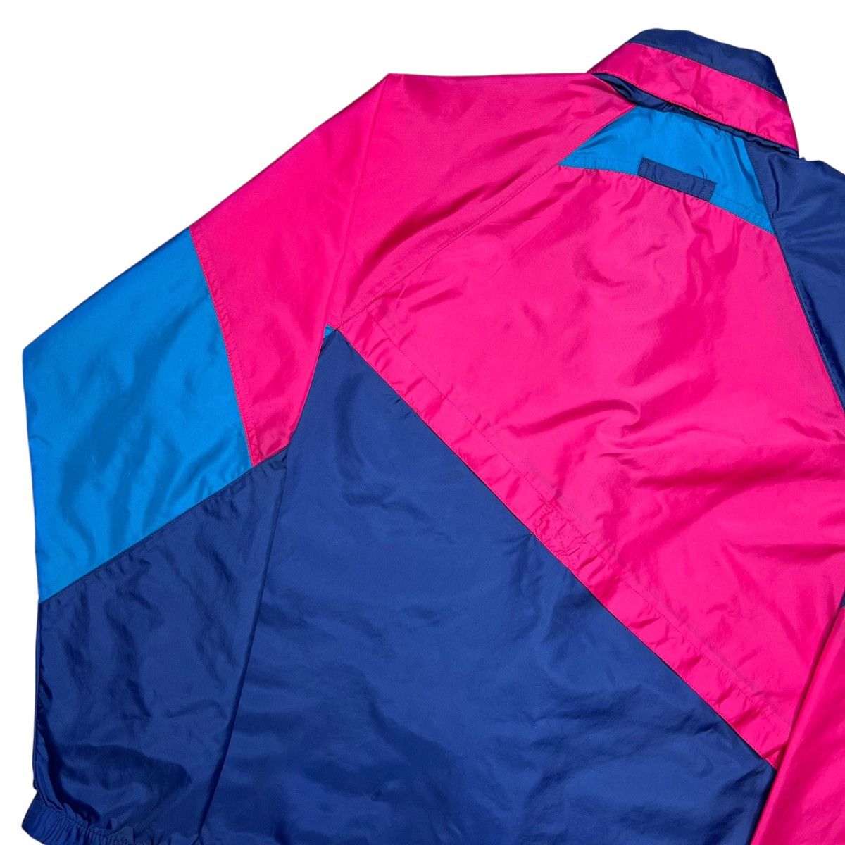 Nike Vtg 1990s Nike Swoosh Color Block Zip Up Windbreaker Jacket Size US L / EU 52-54 / 3 - 19 Thumbnail