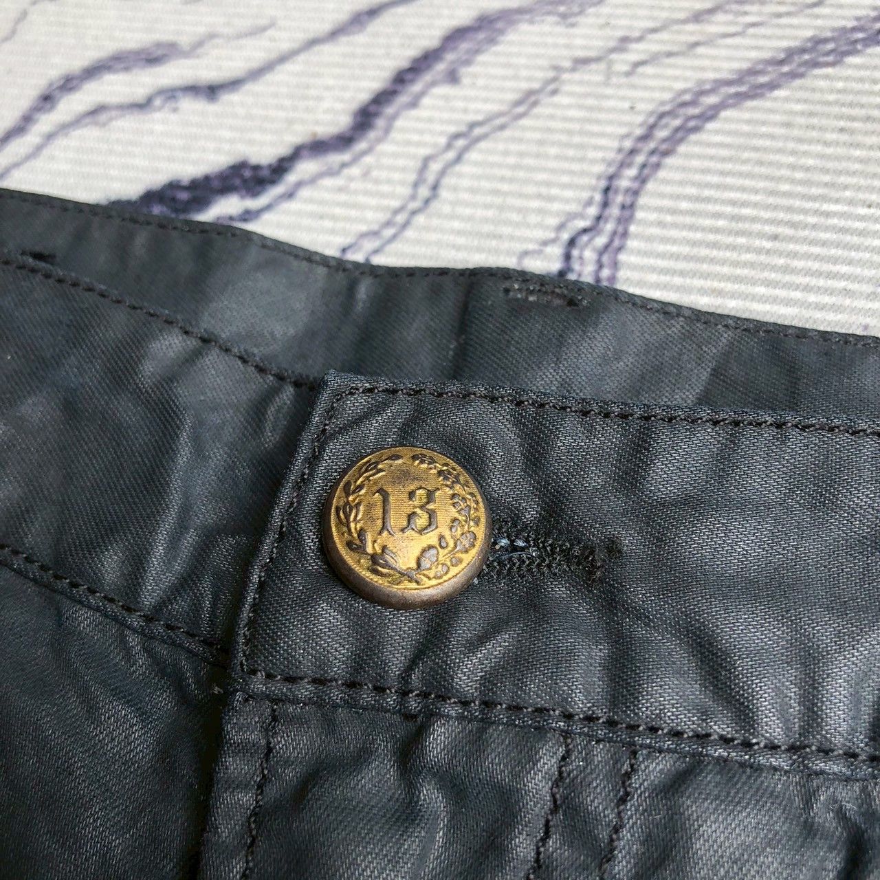 R13 R13 Waxed Droopy Skinny Jeans Made in Italy Size 26/Waist33” Size 33" - 6 Thumbnail