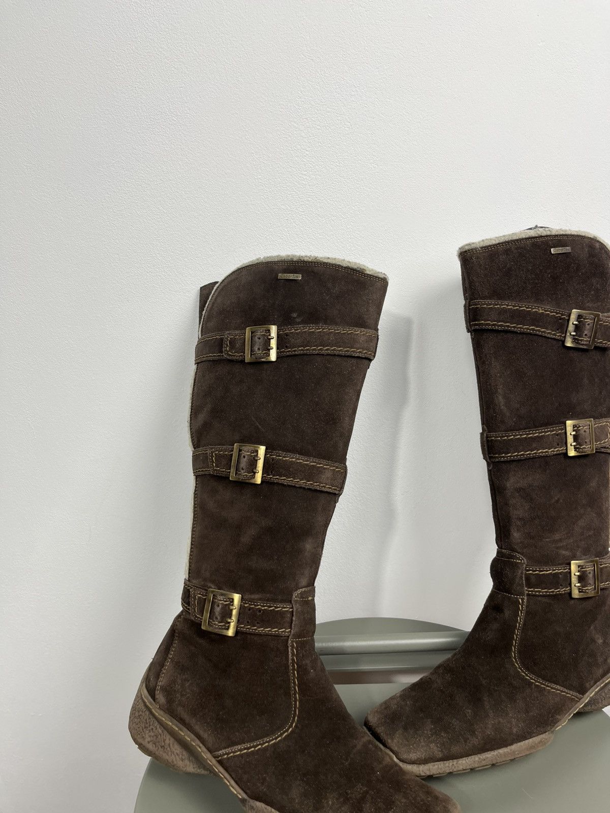 Other Vintage Suede Shearling Lined Buckle Boots EU 36 UK 4.5 Size US 5.5 / IT 35.5 - 2 Thumbnail