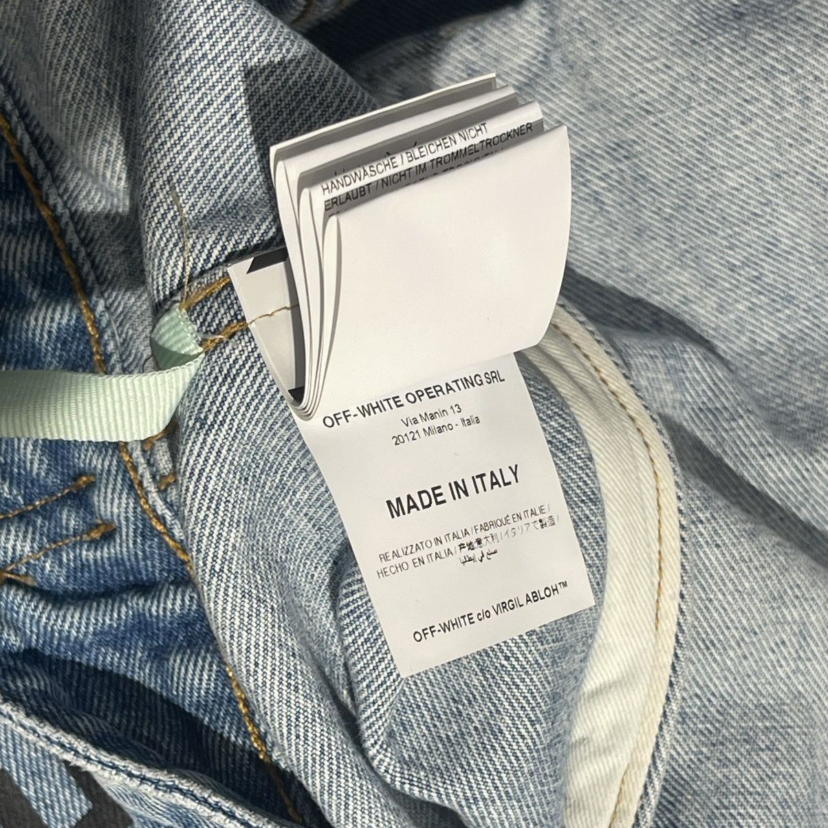 Off-White × Virgil Abloh Off-White Slim Fit Spray Paint Diag Denim Jacket Size US L / EU 52-54 / 3 - 11 Thumbnail
