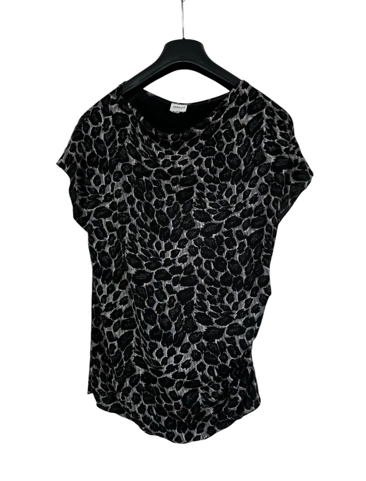 Armani Collezioni Armani Collezioni Printed Blouse Embroidered Short Sleeve Size XL / US 12-14 / IT 48-50 - 8 Thumbnail