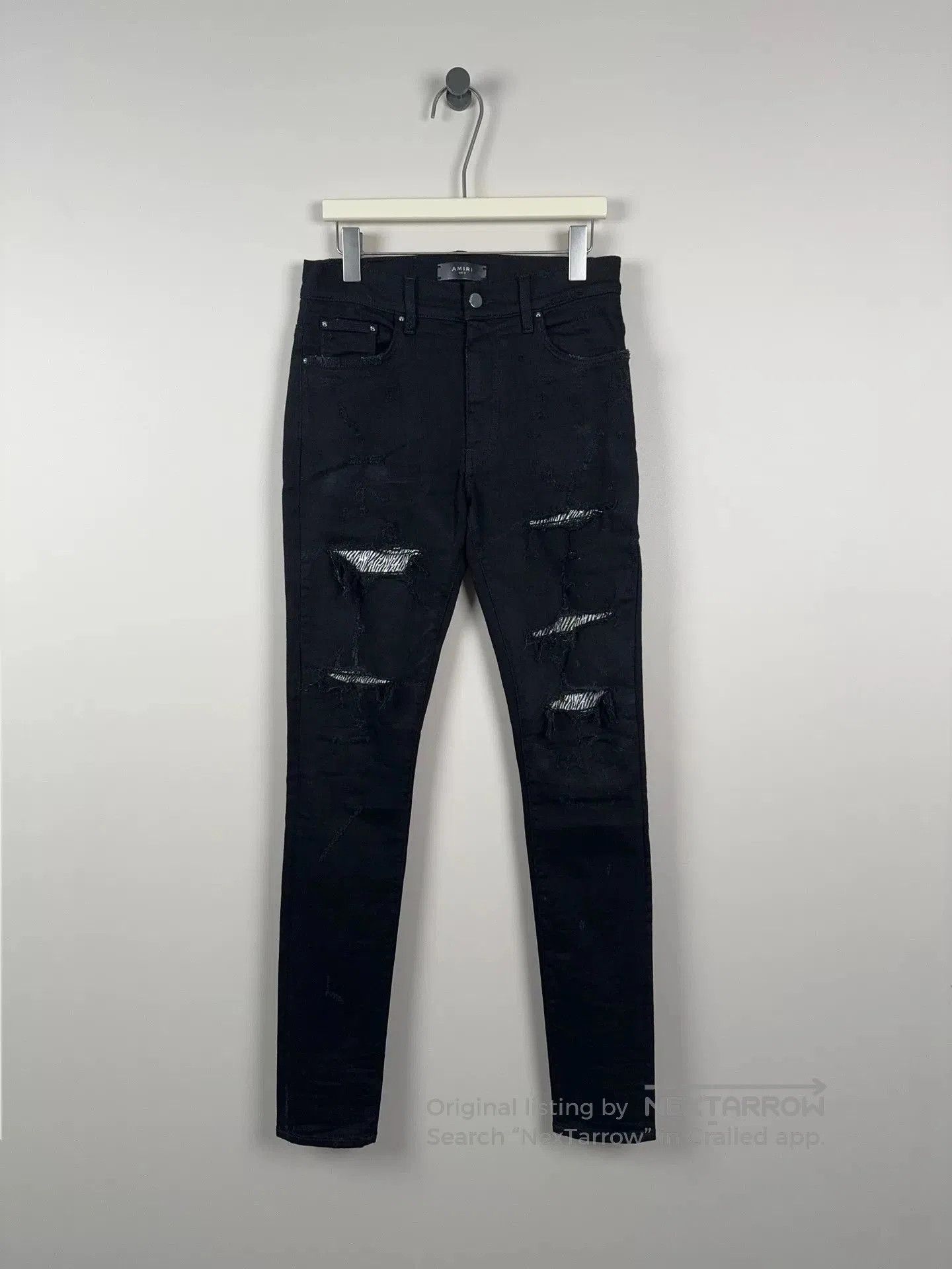 Amiri Amiri Zebra Sequin Distressed Jeans. Size US 31 - 1 Thumbnail