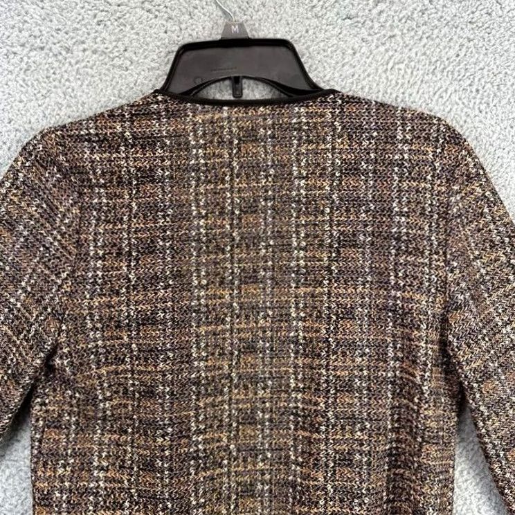 Vintage Alberto Makali Blazer Womens Small Brown Cardigan Plaid Office Casual Ladies Size S / US 4 / IT 40 - 3 Thumbnail