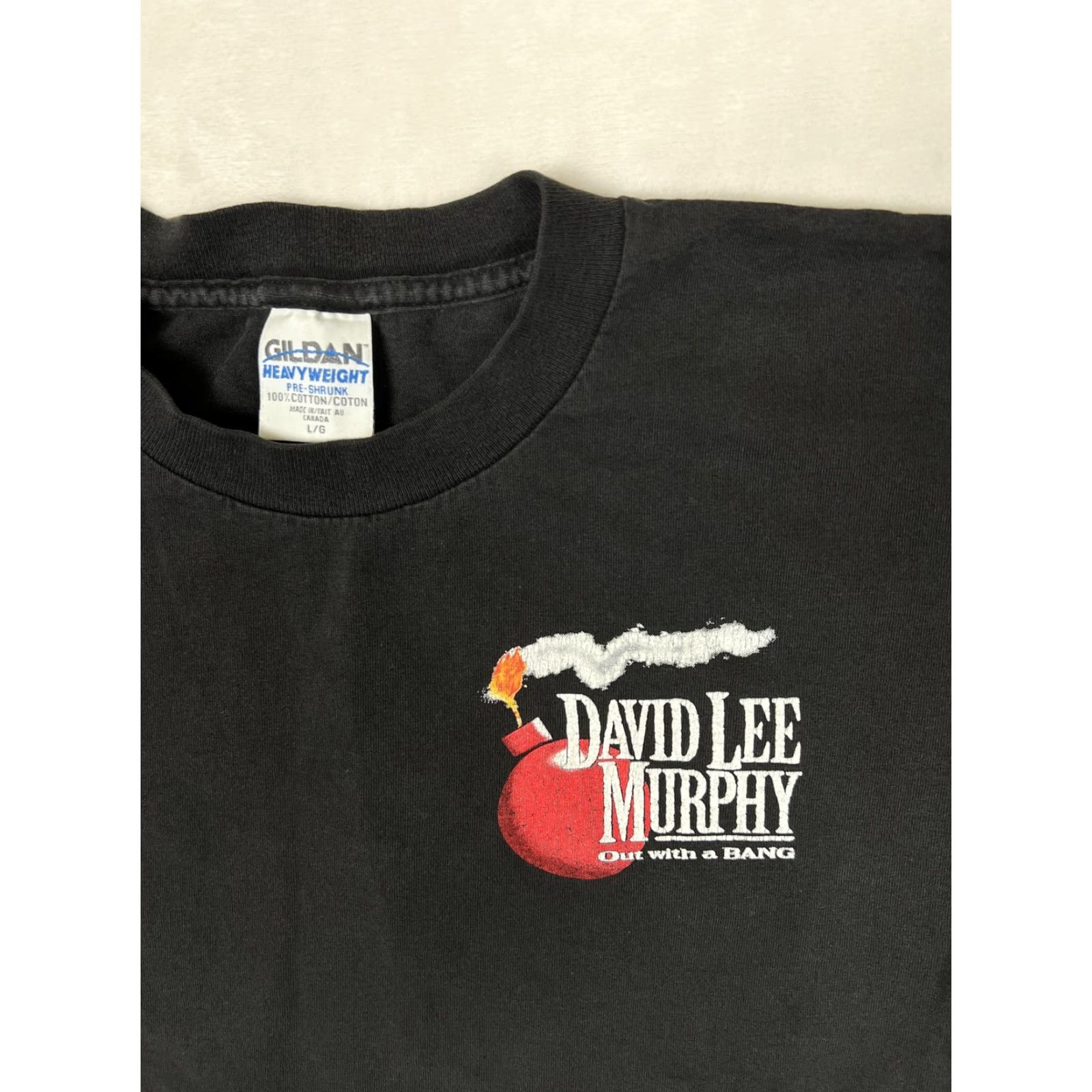 Gildan VINTAGE David Lee Murphy Dust On The Bottle T-Shirt Mens Large Black Country Size US L / EU 52-54 / 3 - 4 Thumbnail