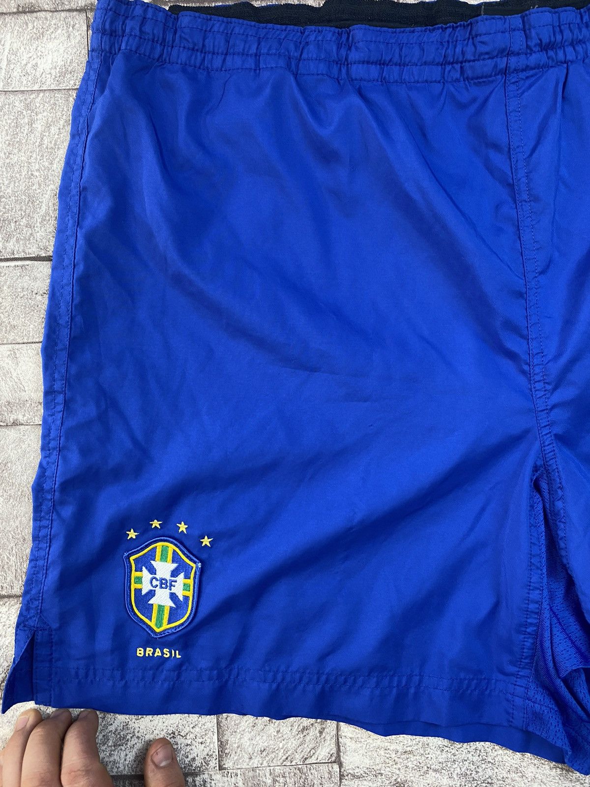 Nike × Vintage BRASIL 2000 2002 HOME FOOTBALL SOCCER SHORTS NIKE Size US 36 / EU 52 - 5 Thumbnail