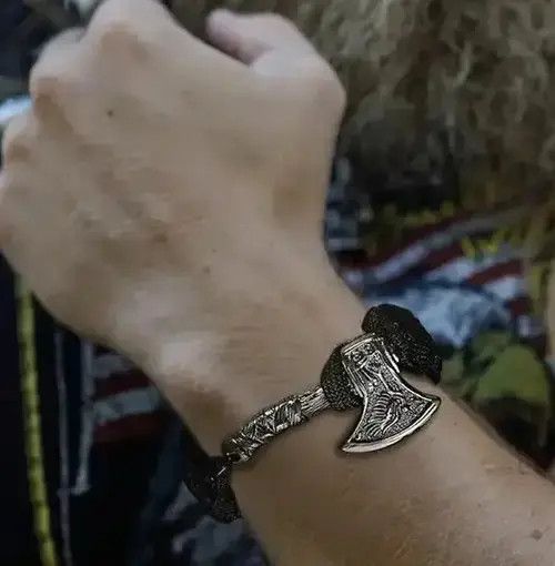 Jewelry Viking Axe Umbrella Rope Bracelets Size ONE SIZE - 3 Thumbnail