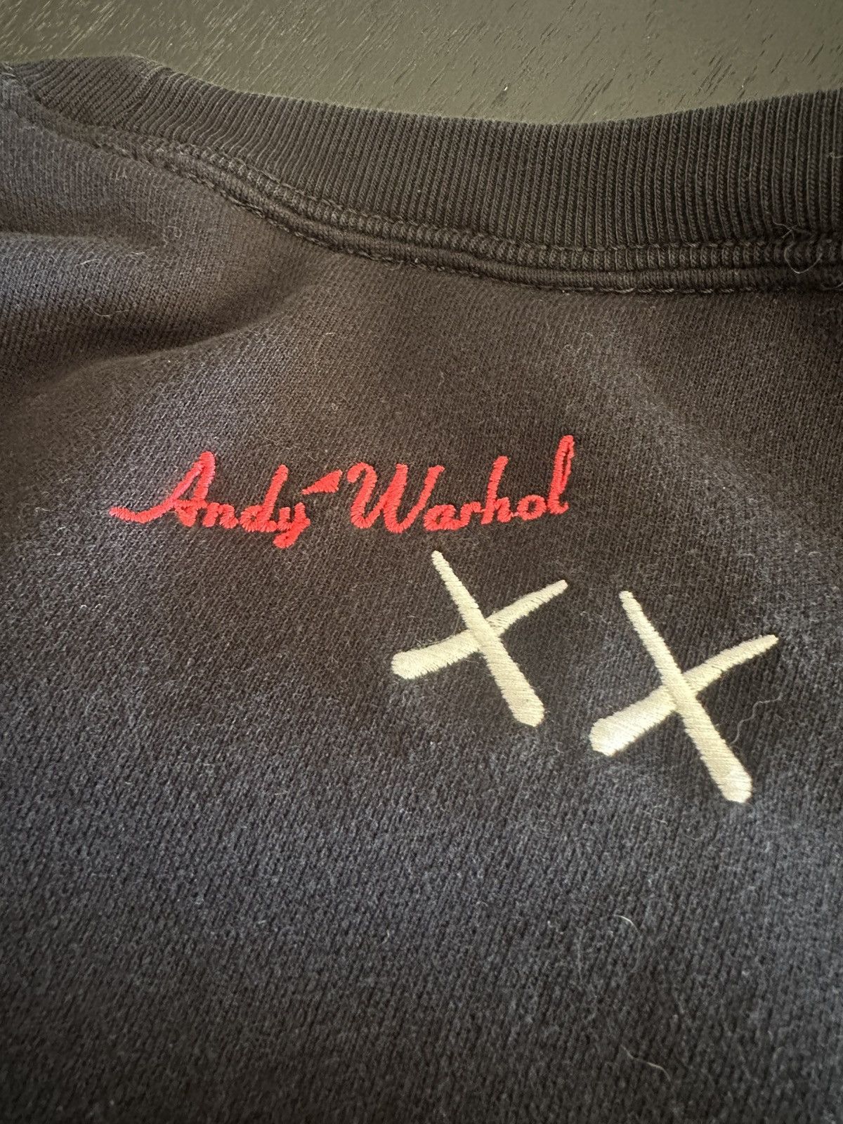 Andy Warhol × Uniqlo Uniqlo x KAWS x Warhol Crewneck — Black w/ Red Graphic (L) Size US L / EU 52-54 / 3 - 7 Thumbnail