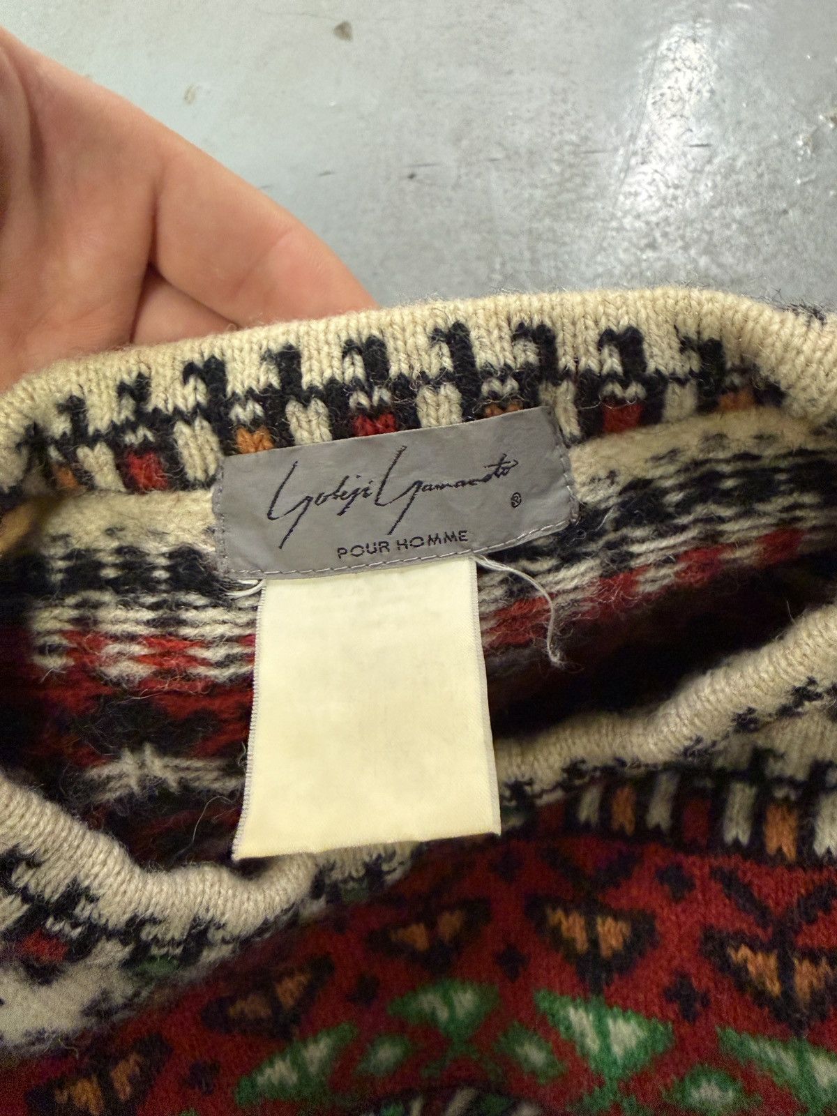Yohji Yamamoto Yohji Yamamoto Pour Homme AW89 Ethnic Knit Sweater Size US L / EU 52-54 / 3 - 11 Thumbnail